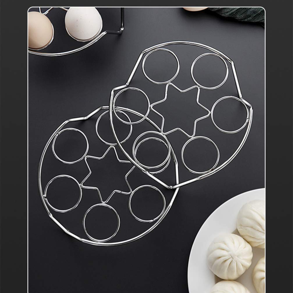 2-Piece Cabilock Egg Steamer & Pressure Cooker Trivet Rack - Microwave Safe Canning Rack for Kitchen Cookware - Perfect for Steaming, Canning, and Microwave Cooking Accessories