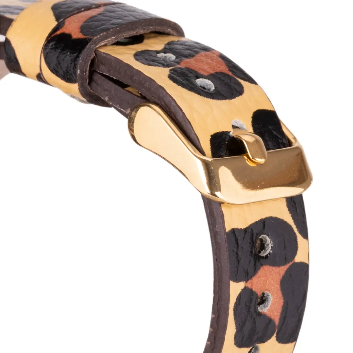 Leopard Print Genuine Leather Ultra Slim Apple Watch Band - Stylish & Durable Replacement Strap for Work, Gym & Everyday Wear