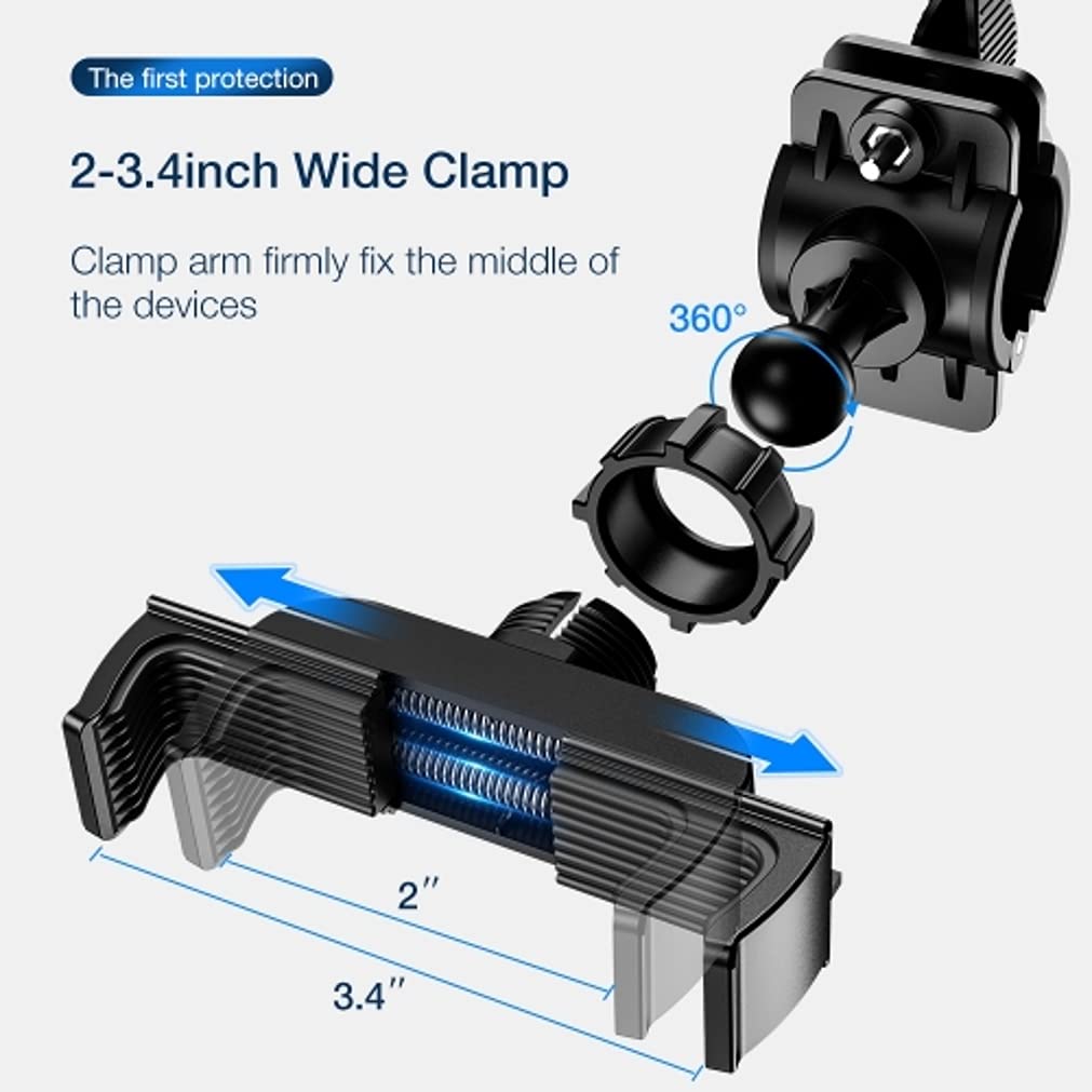 Shockproof Bike Phone Mount for Samsung Galaxy S24/S23/S22/S21/S20/FE/Plus/Ultra - Non-Slip Silicone Handlebar Holder for Cycling, Commuting & Outdoor Adventures