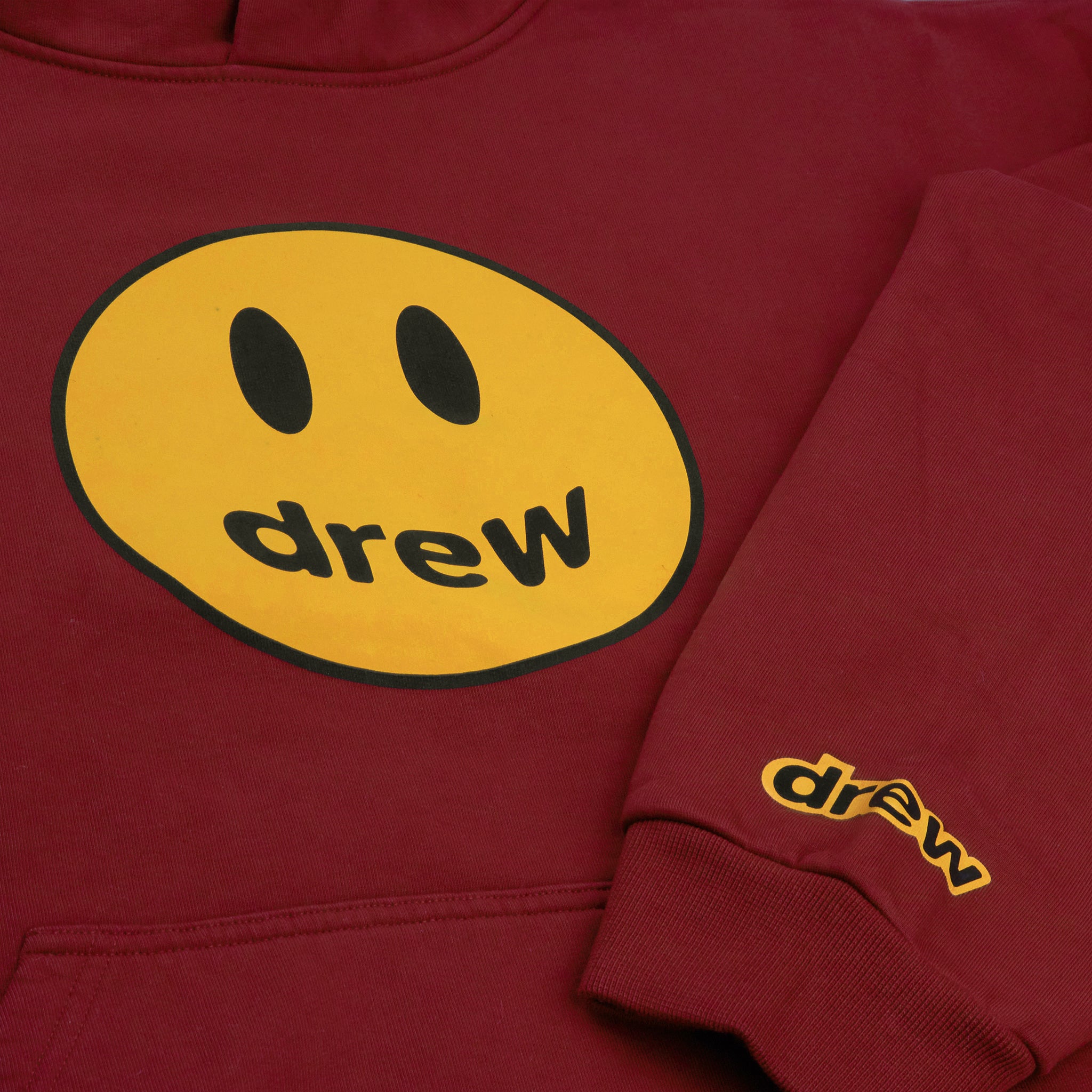 Drew House Mascot Hoodie Burgundy - Oversized Unisex Pullover Sweatshirt for Streetwear & Casual Outfits | Perfect for Lounge, Gym, and Everyday Wear