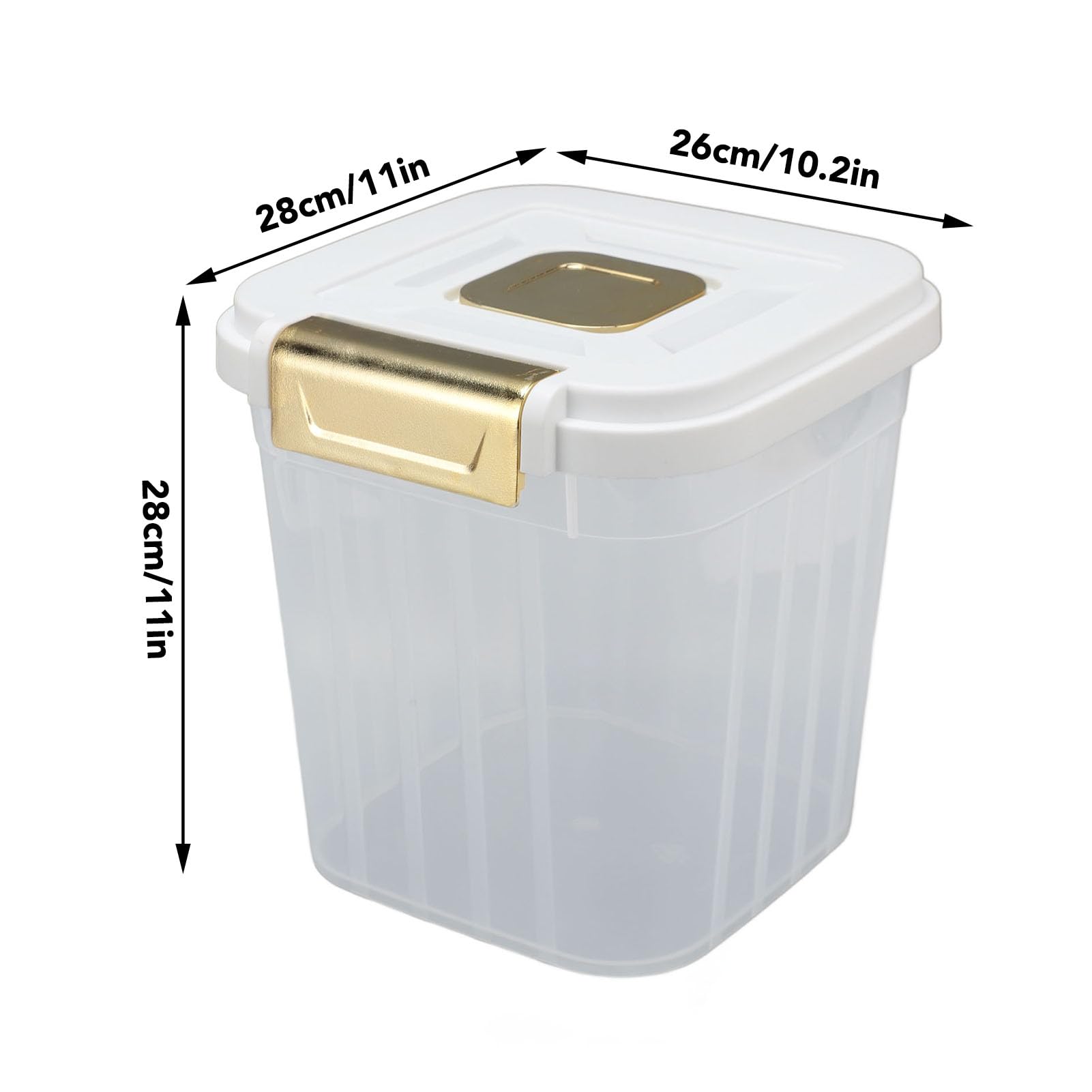 Airtight Rice Storage Container with Measuring Cup & Spoon - Thickened PP Grain Bin for Dry Food, Baking Supplies, Grains - Perfect for Kitchen Pantry Organization & Bulk Food Storage