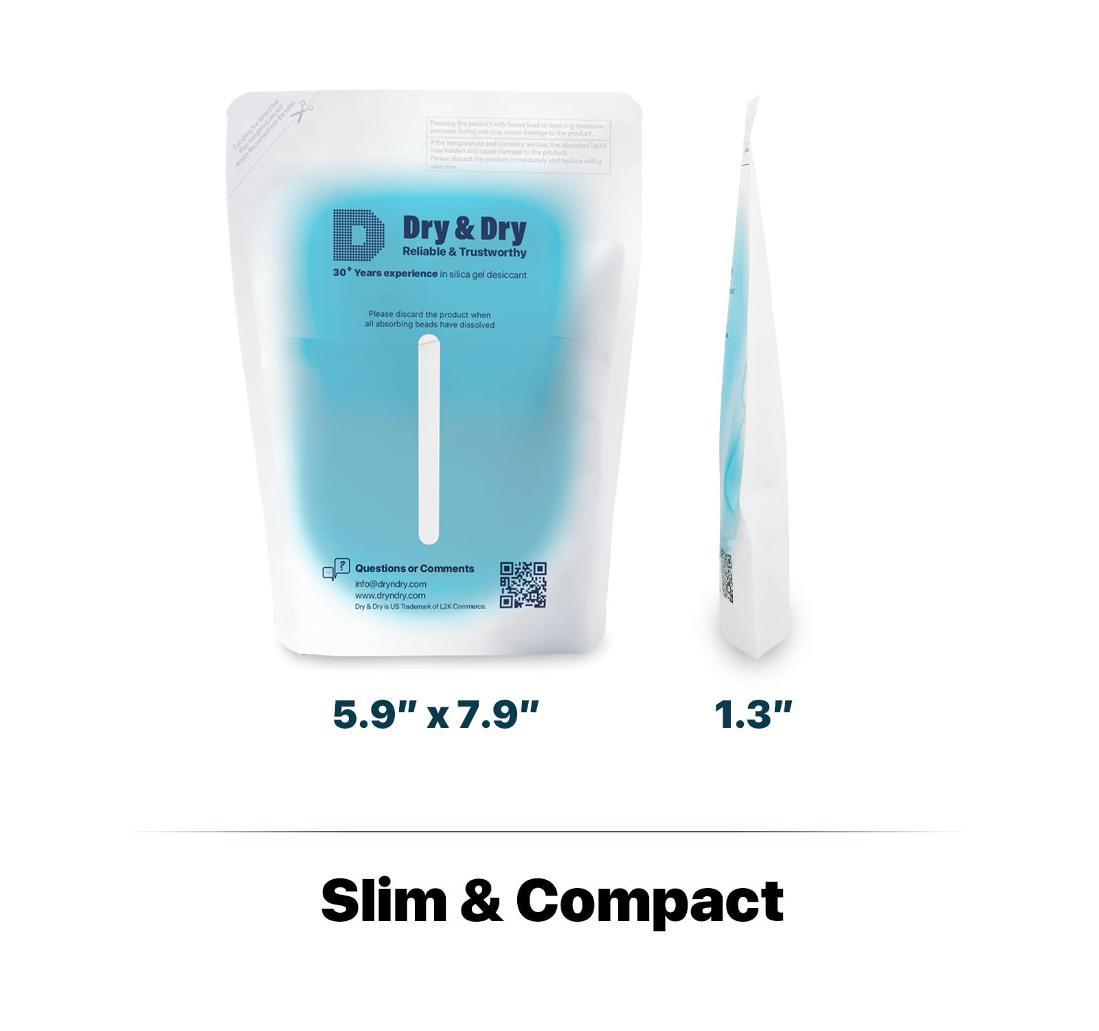 Dry & Dry 8-Pack Hybrid Moisture Absorbers & Odor Eliminator - Powerful Dehumidifier for Basements, Closets, Bathrooms & Laundry Rooms | Controls Excess Humidity & Prevents Musty Smells | Ideal for Home, RV, Boat & Storage Areas