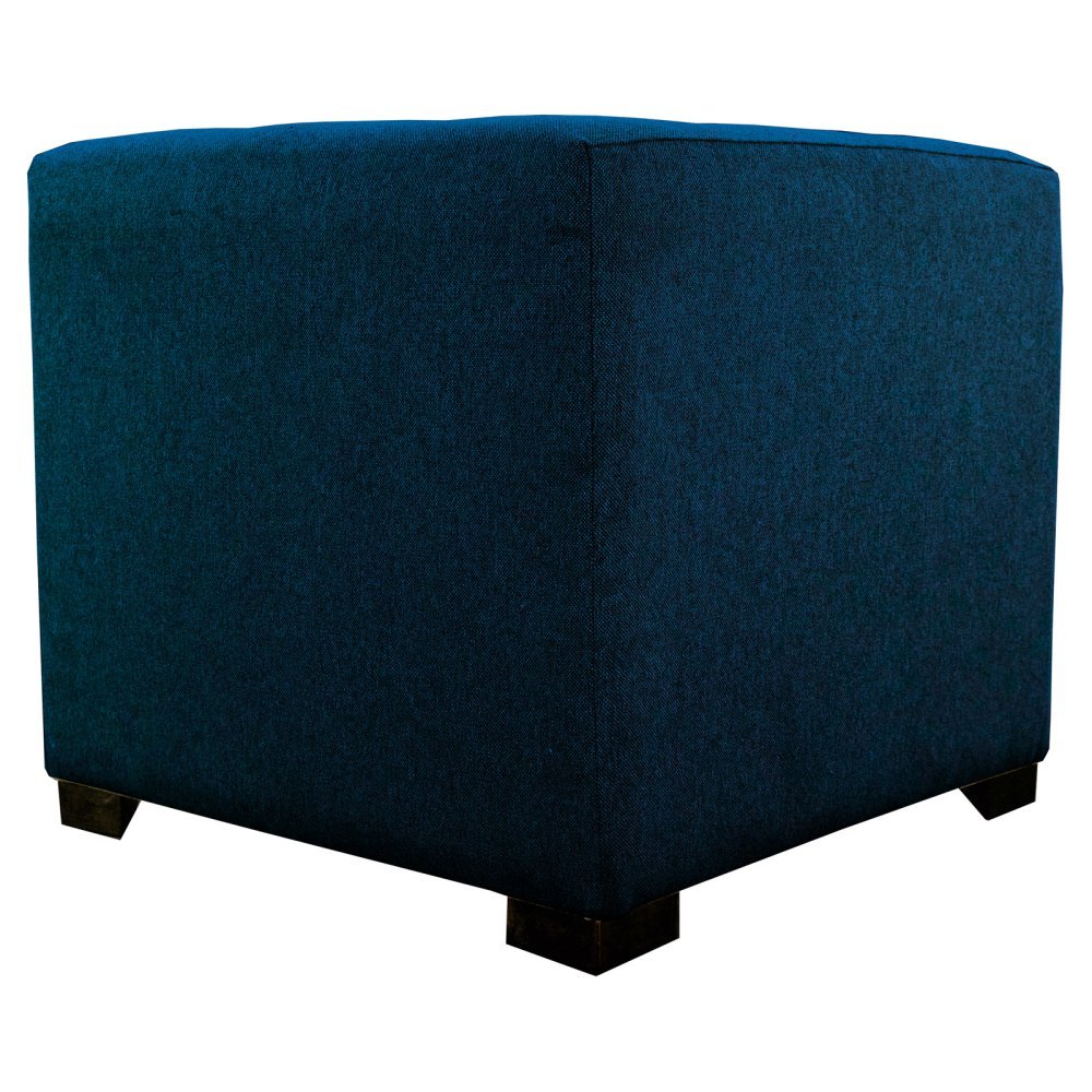 MJL Furniture Merton Collection Modern Cube Footrest Ottoman - Fabric Upholstered with 4 Button Tufting, Dawson Series in Eclipse Color | Perfect for Living Room, Bedroom or Office Comfort