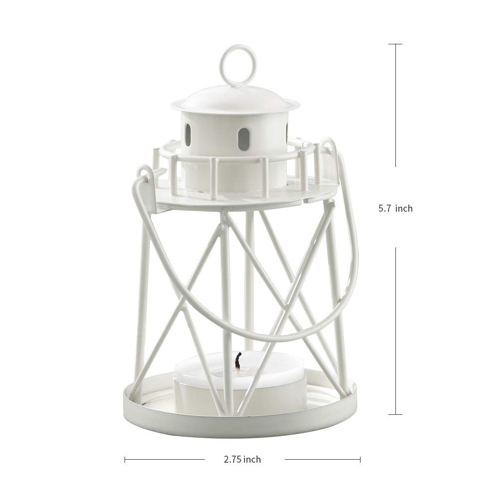 Kate Aspen Tea Light Holder - Coastal Lighthouse Votive Candle Holder Set of 6 | Elegant Wedding Table Centerpiece, Birthday Party Decor, Bridal & Baby Shower Favors | Perfect for Beach-Themed Events, Romantic Dinners, and Home Decoration