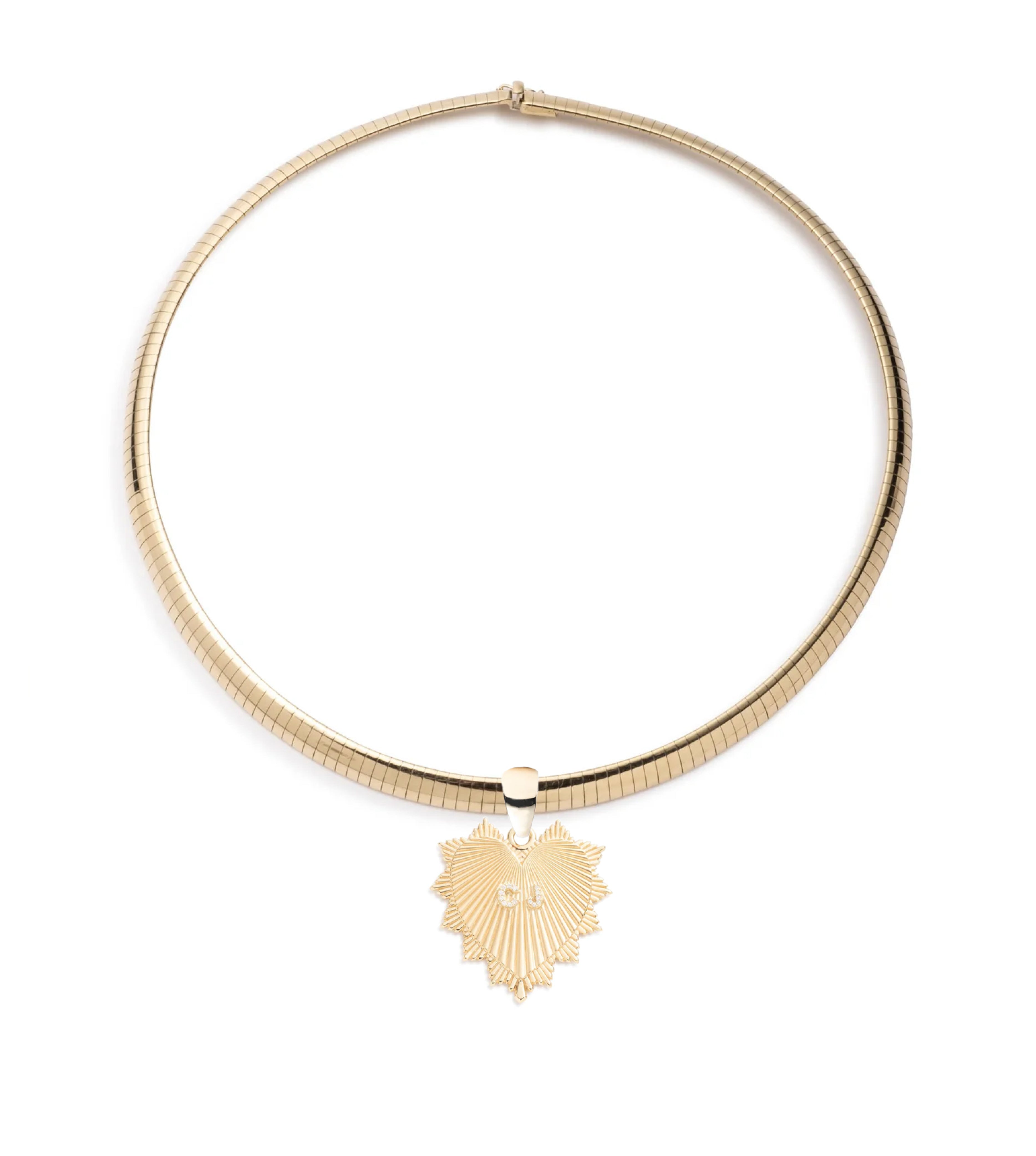 Custom Heart Love Token Necklace - Medium Sleek Collar Pendant for Women | Romantic Gift for Anniversary, Valentine's Day & Everyday Wear