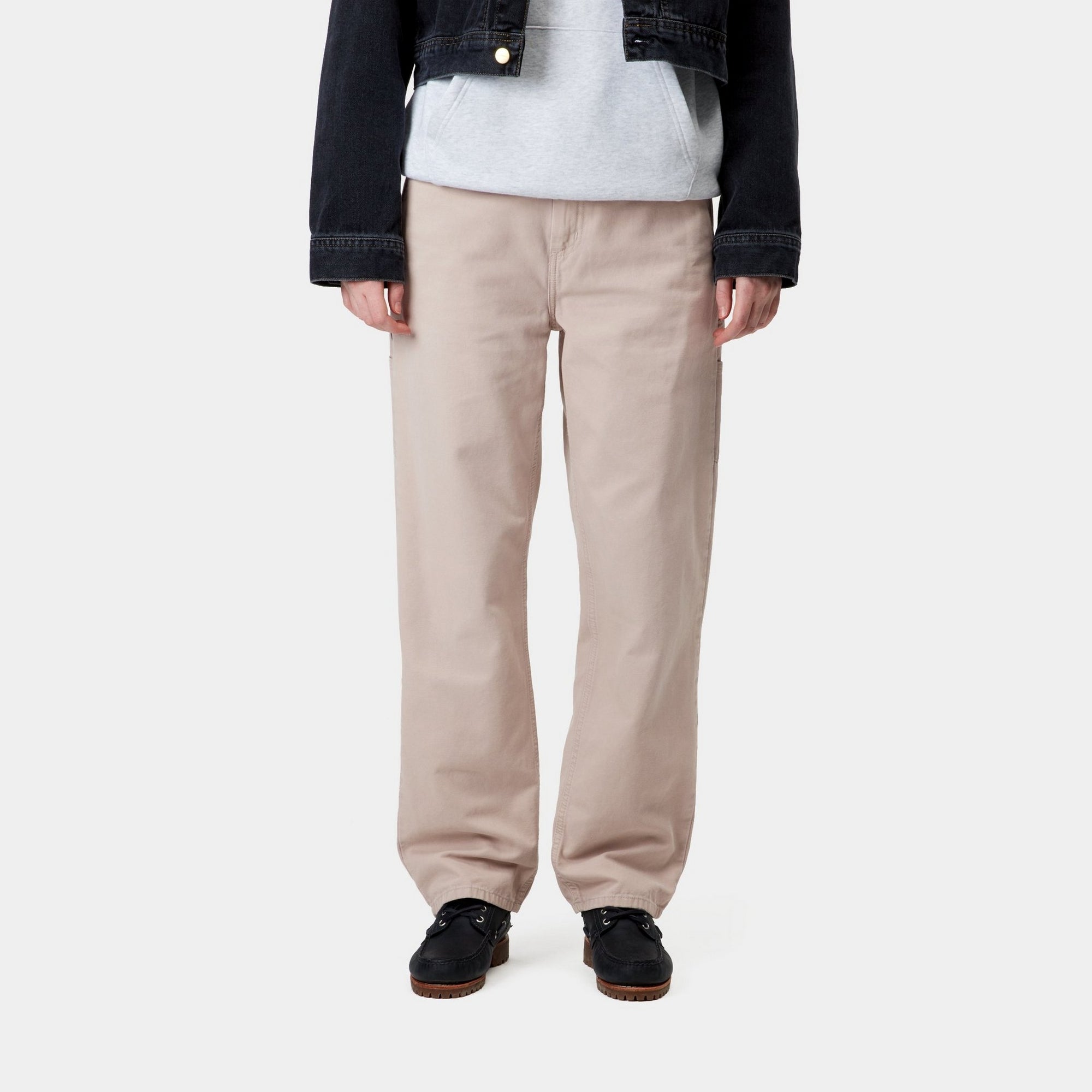Pierce Pant Straight - Dusky Beige Stone Canvas Women's Trousers | Comfortable Stretch Fabric for Work, Travel & Casual Wear
