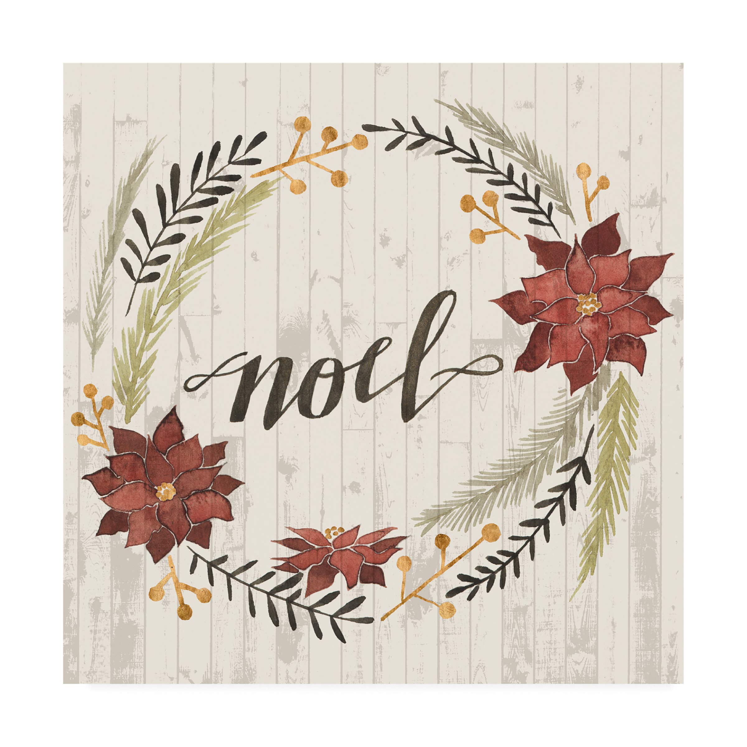 Grace Popp Rustic Christmas I Framed Wall Art Print 18x18 Inches - Perfect for Holiday Home Decor, Living Room, Bedroom & Office