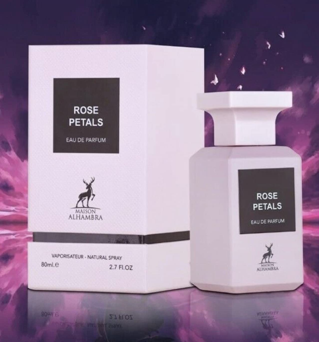 Maison Alhambra Rose Petals Eau De Parfum 80ml - Floral Fragrance for Women, Long-Lasting Perfume for Date Night & Special Occasions