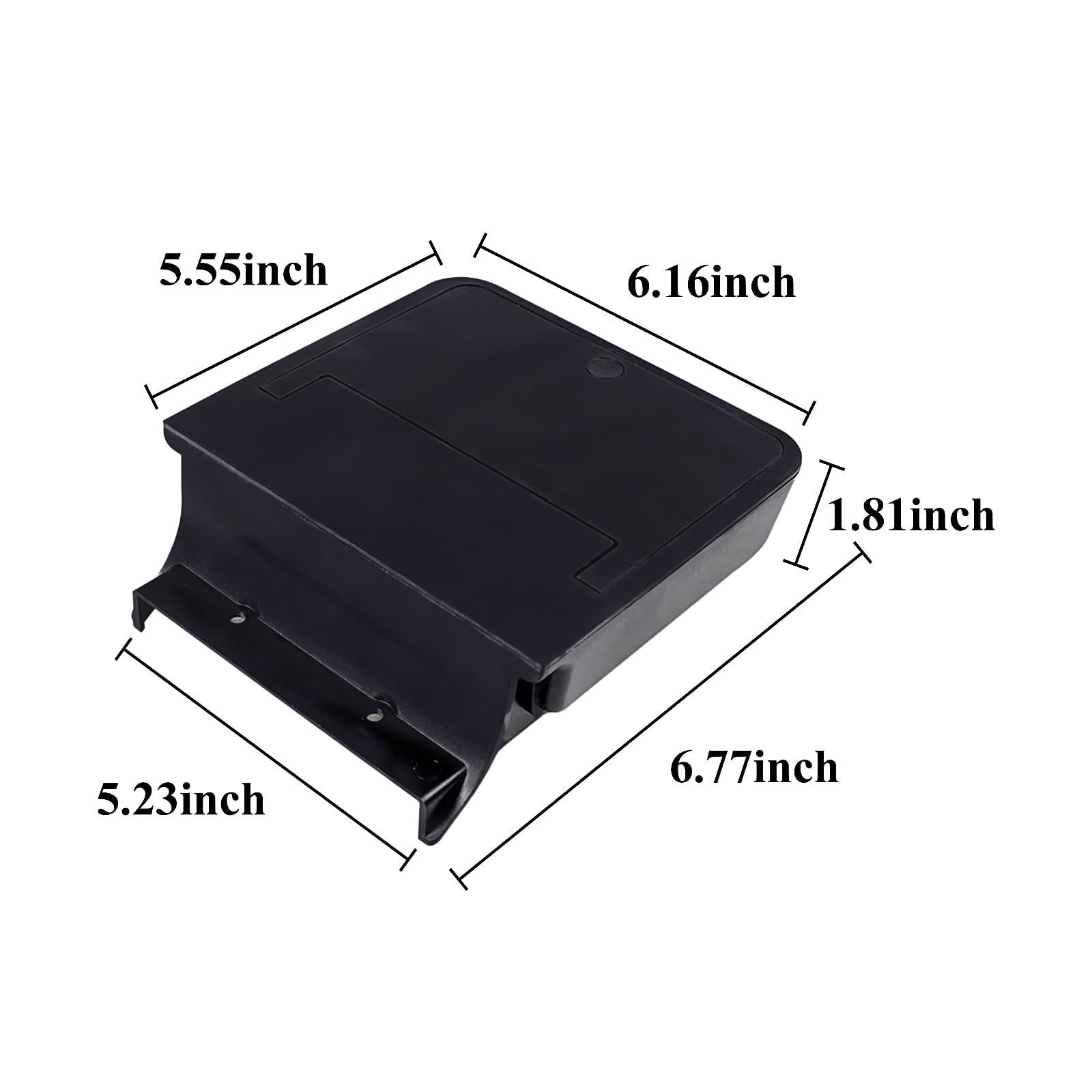 Jeep Wrangler JL JT Hidden Storage Console Box (2018-2025) - Black Center Console Organizer with One-Touch Design | Fits 2/4-Door Models & 4XE Accessories | Perfect for Off-Road Gear & Car Essentials Storage
