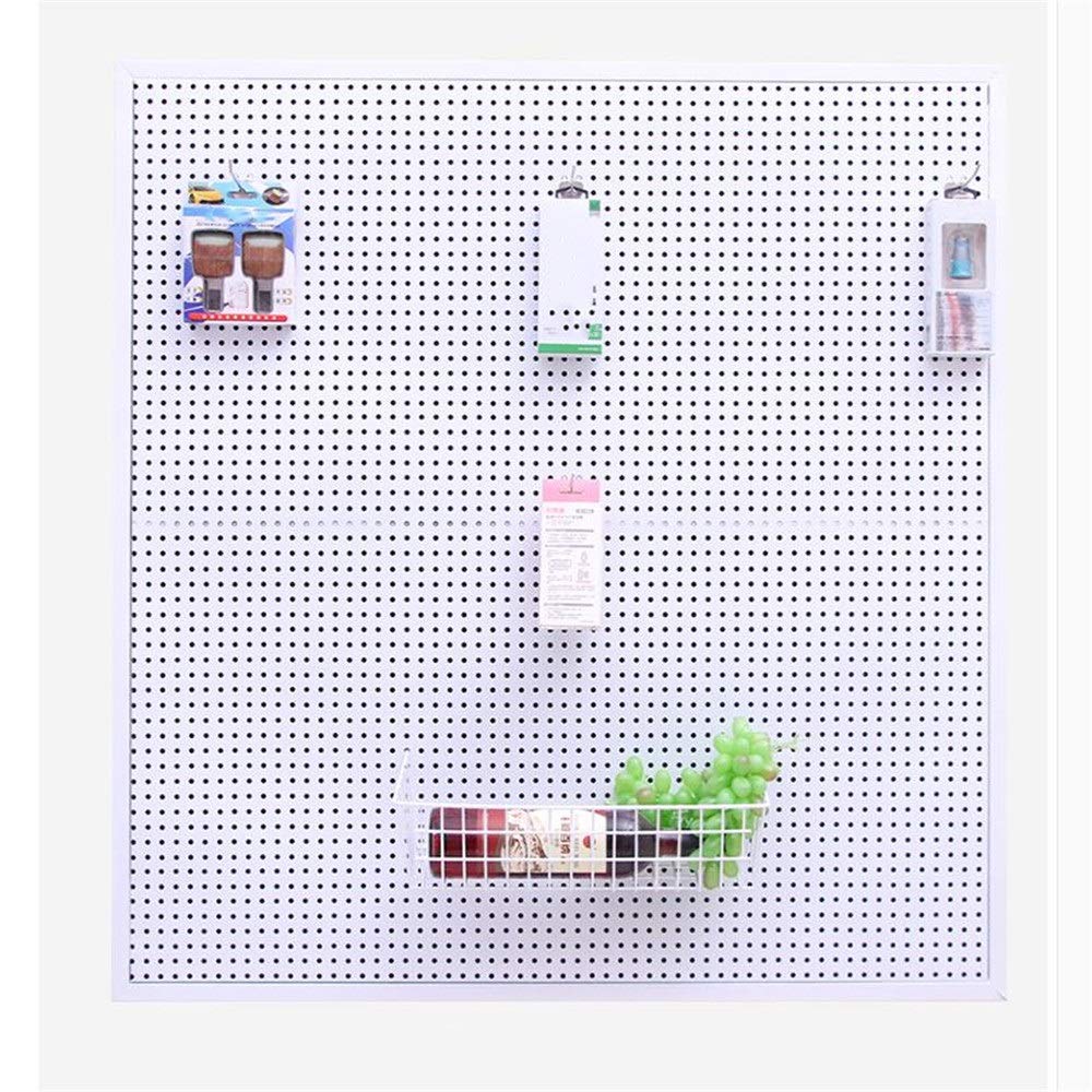 White Metal Pegboard Hooks - 100x70cm Wall Mount Tool Organizer for Garage, Workshop & Small Space Storage | Durable Nail Board with Standard Tool Hangers | Home & Office Shelving Solution
