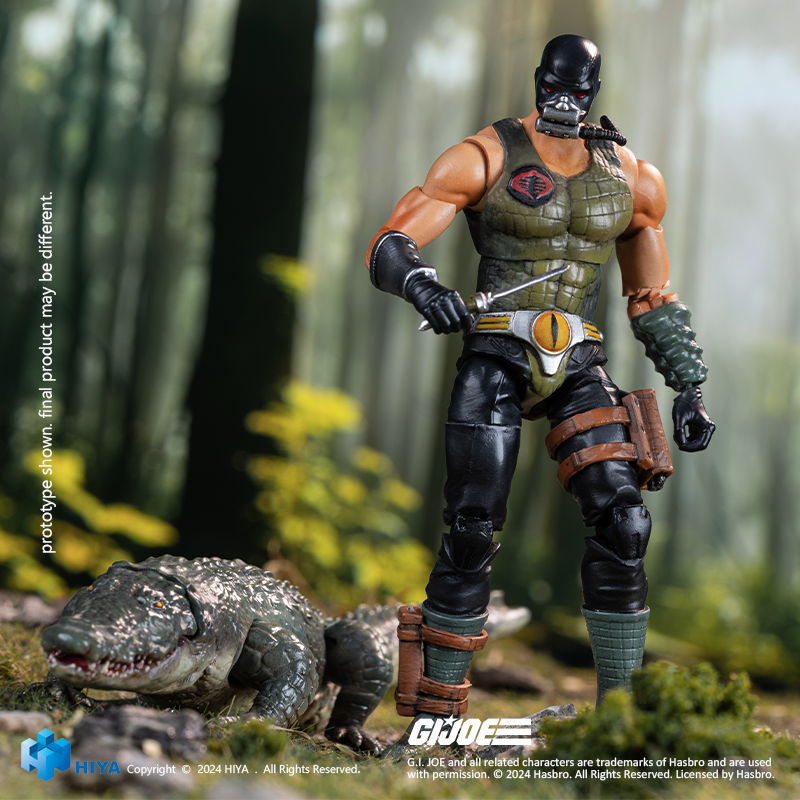 PRE ORDER 1/18 HIYA 4-Inch G.I.Joe Croc Master & Fiona Action Figure - Exquisite Mini Collectible Series for Display & Role Play Scenes