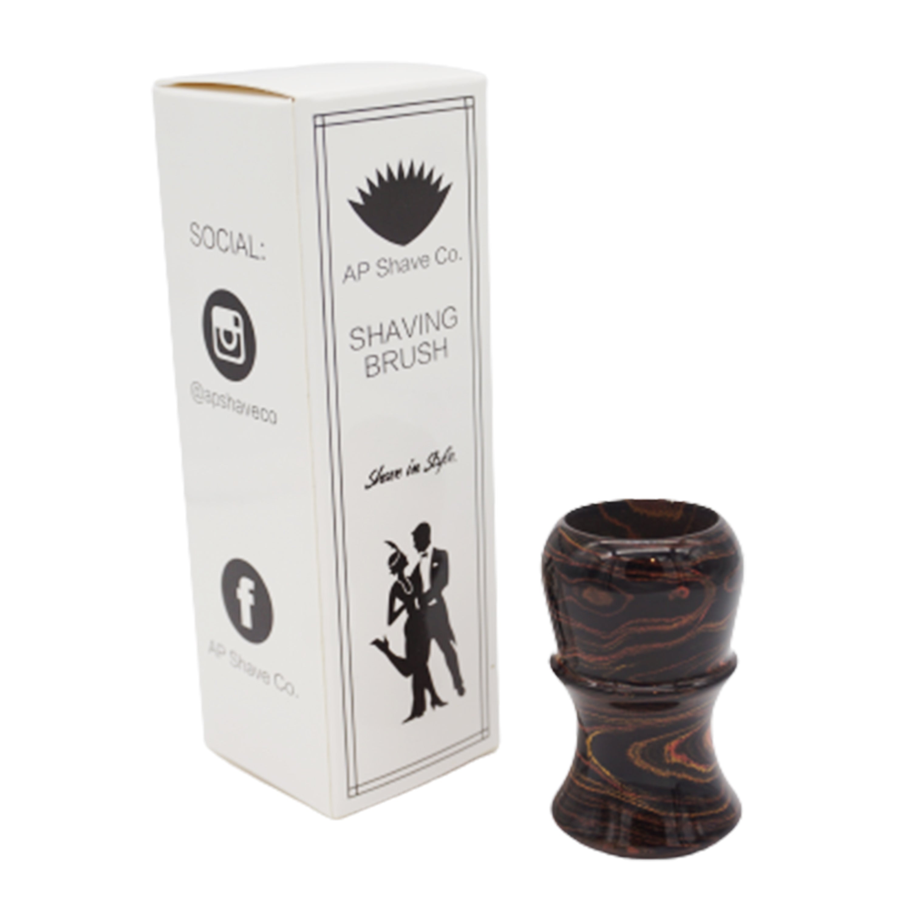 Premium Honey Ebonite Handmade Shaving Brush Handle - Fits 24mm & 26mm Knots - Perfect for Wet Shaving & Grooming Gifts for Men