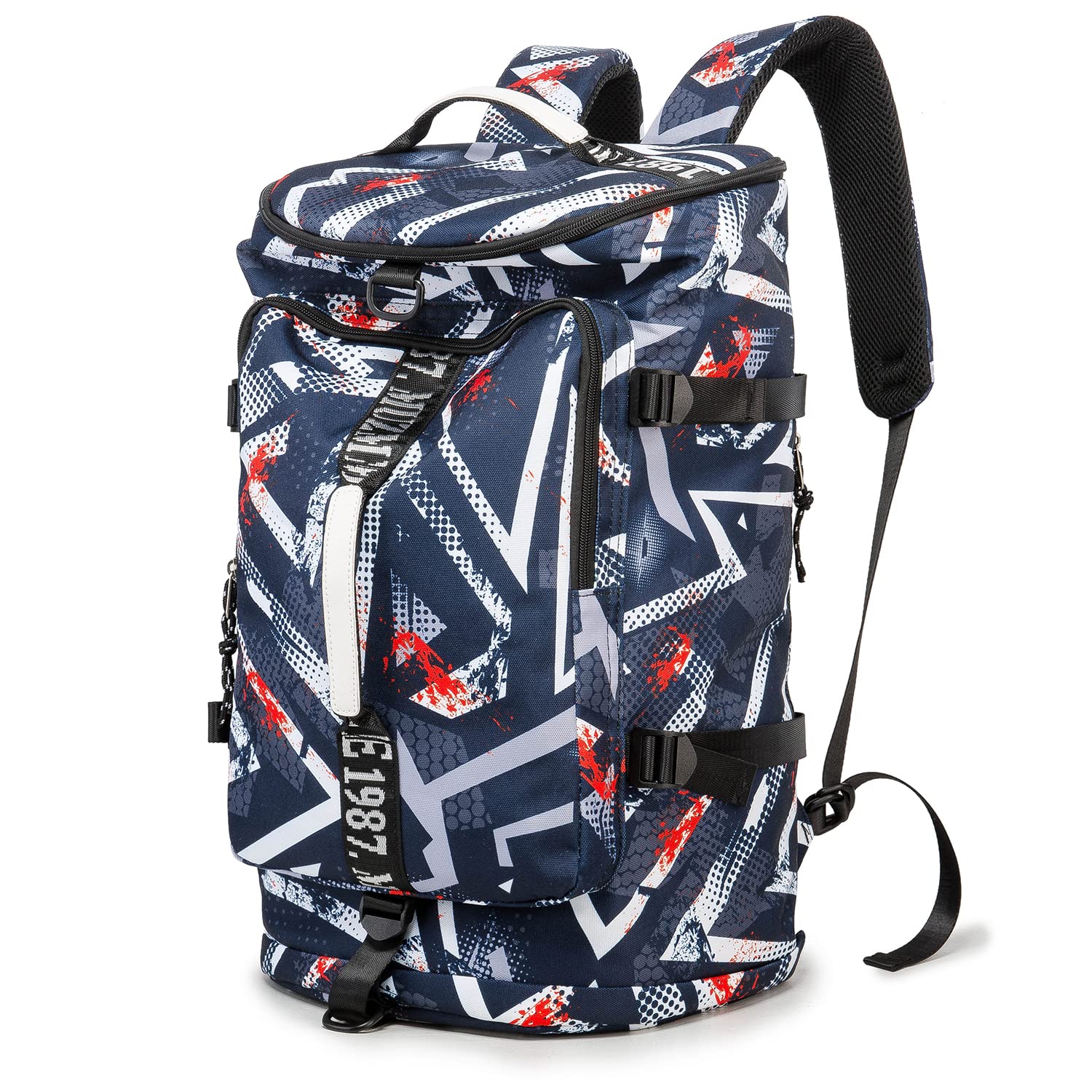 **FUNYAGO 40L Waterproof Gym Duffle Bag & Laptop Backpack for Men & Women - Lightweight, Large Capacity, Trendy Design - Perfect for Hiking, Fishing, Travel, Workout & Daily Commute**