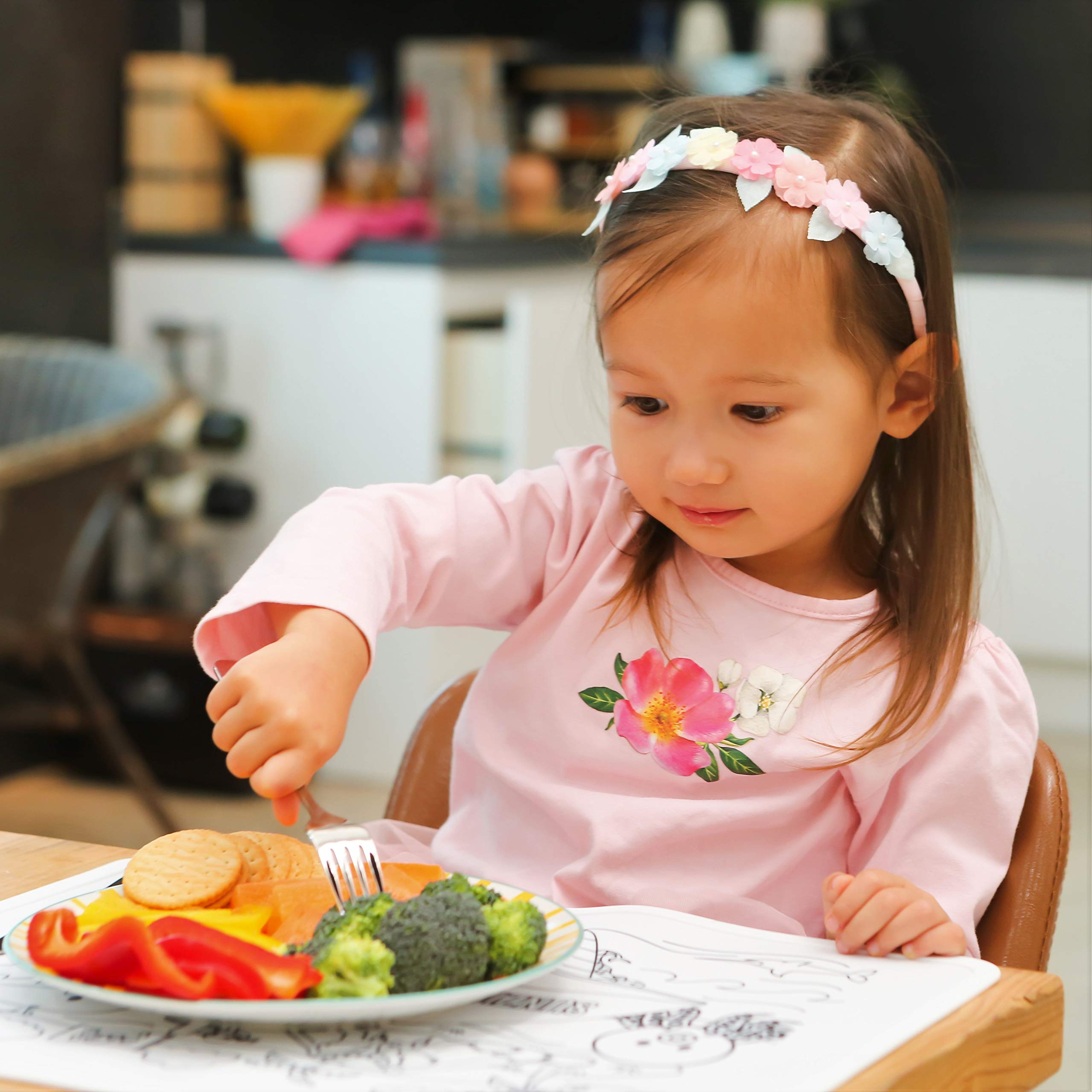 Premium 18/10 Stainless Steel Kids Silverware Set - 12 Piece Toddler Cutlery (4 Forks, 4 Spoons, 4 Knives) with Travel Case | Child-Safe, Dishwasher Safe Flatware for Home, School & Travel | Durable Metal Utensils for Toddlers & Children