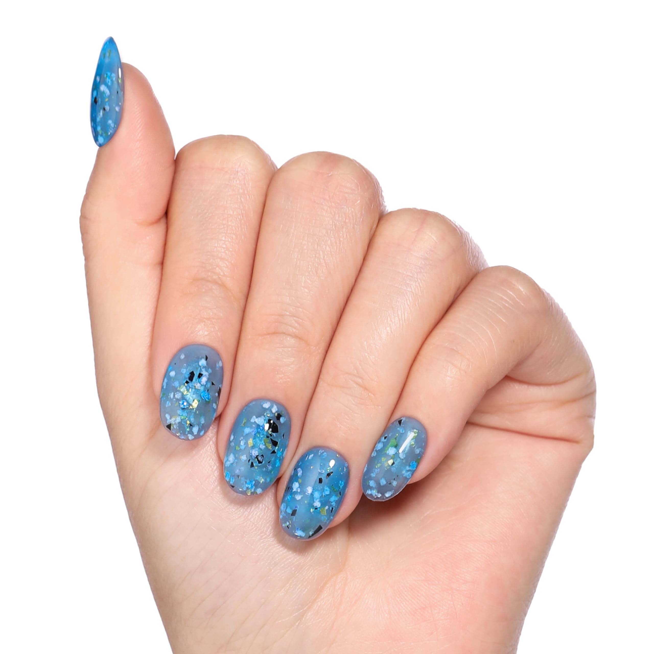 BLUESKY Bluebell Breeze Gel Nail Polish - Long Lasting Blue Jelly Flower Gel (BFL05) for UV/LED Manicures - Perfect for Spring Nails, Bridal Looks & Salon Quality DIY Nail Art