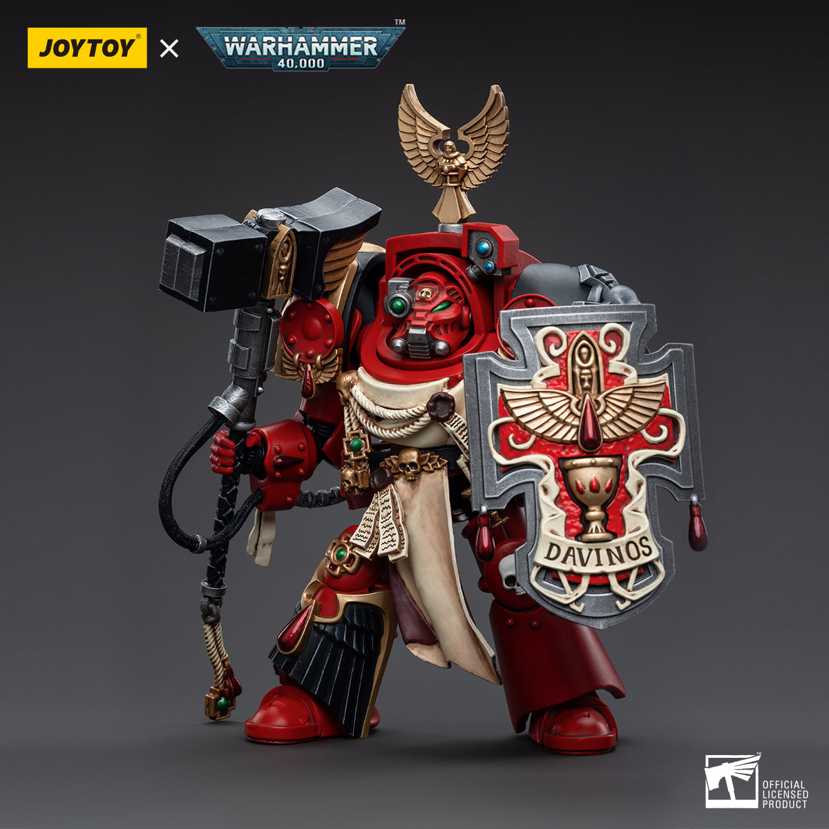 JOYTOY 1/18 Scale Warhammer 40K Blood Angels Assault Terminators Action Figure Set - 6pcs Collectible Miniatures for Tabletop Gaming & Display