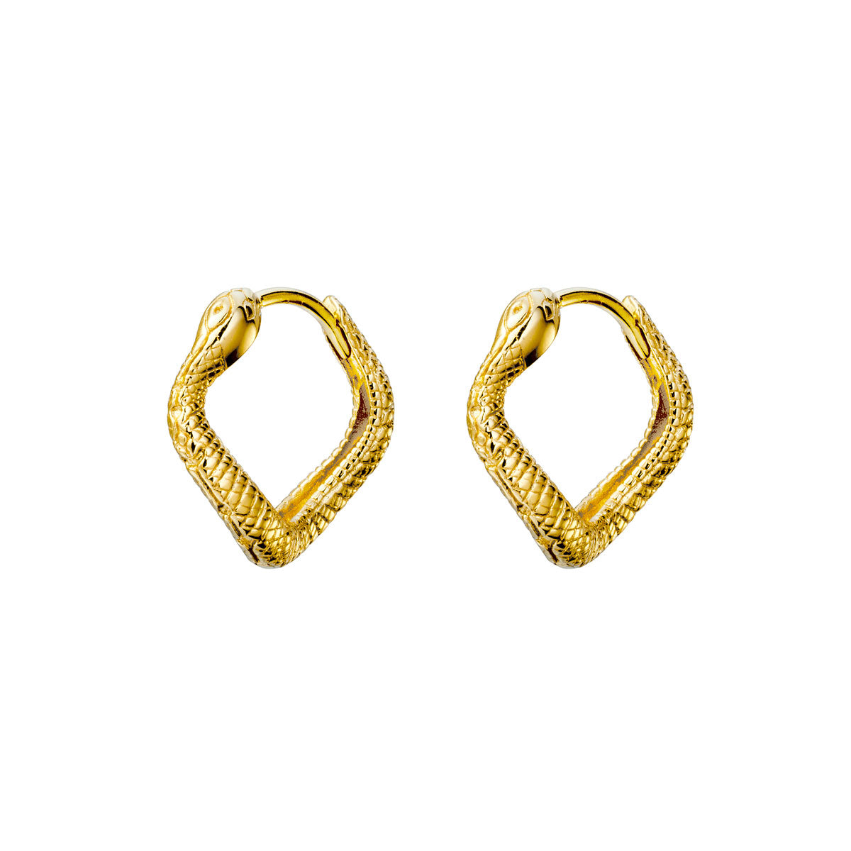 Mystic Serpent Huggie Hoop Earrings in 14K Gold - Perfect for Parties, Weddings & Everyday Elegance