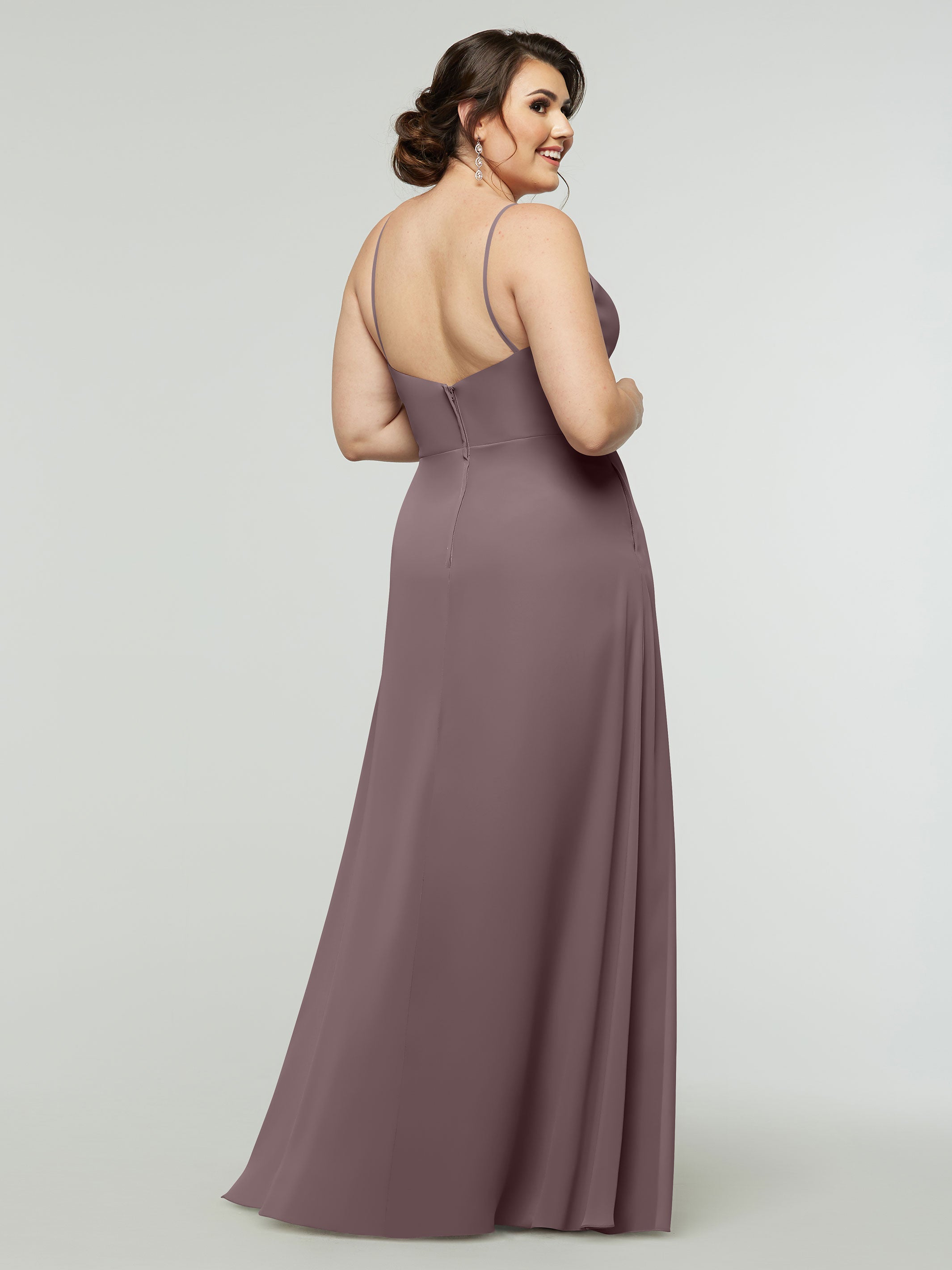 Elegant 80182 Chiffon A-Line Bridesmaid Dress with V-Neck & Spaghetti Straps - Perfect for Weddings, Formal Events & Special Occasions