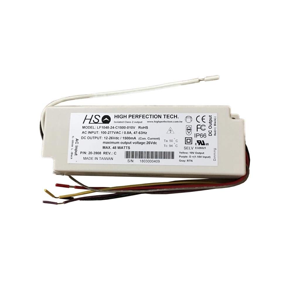 LF1048-24-C1500-010V 48W Dimmable LED Driver 1500mA 0-10V - Perfect for LED Strip Lights, Under Cabinet Lighting & Commercial LED Installations