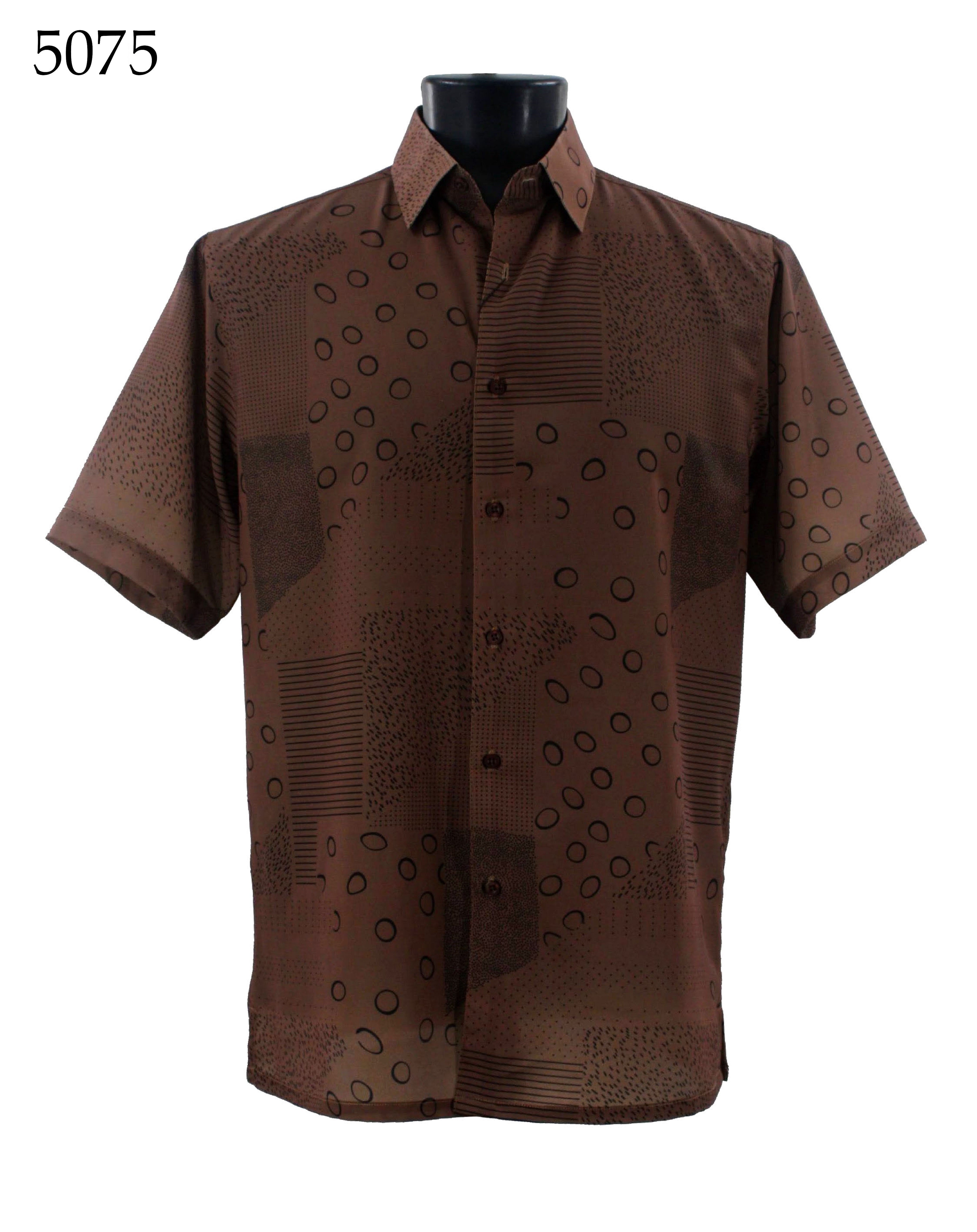 Bassiri Men's Short Sleeve Casual Shirt 5075 - Comfortable Breathable Summer T-Shirt for Outdoor Activities & Daily Wear
