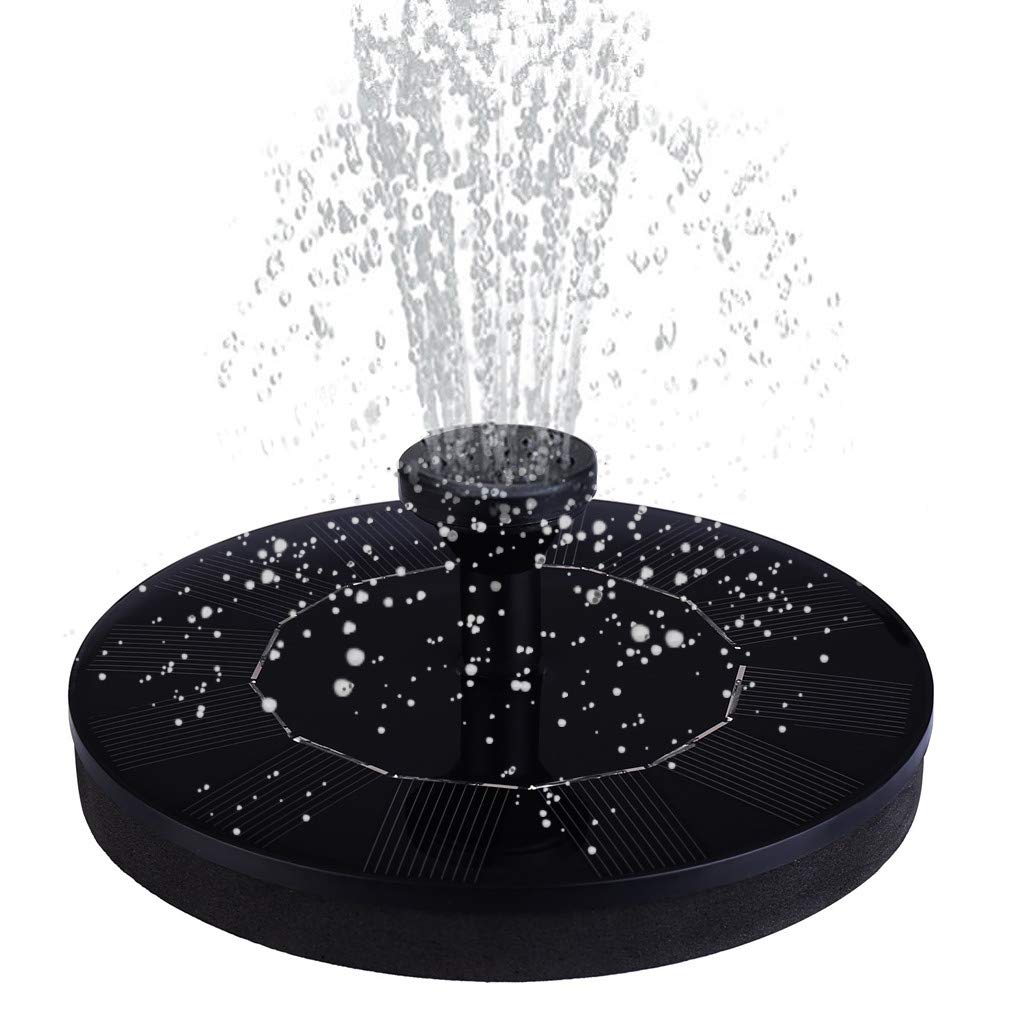KimBird Upgraded Solar Fountain Pump - 13×13cm Solar Powered Floating Water Pump for Bird Baths & Gardens - 4 Adjustable Spray Patterns - Portable & Eco-Friendly Outdoor Decor for Patio, Pond, or Yard
