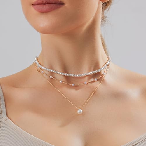 Pearl Necklace Set-Gold