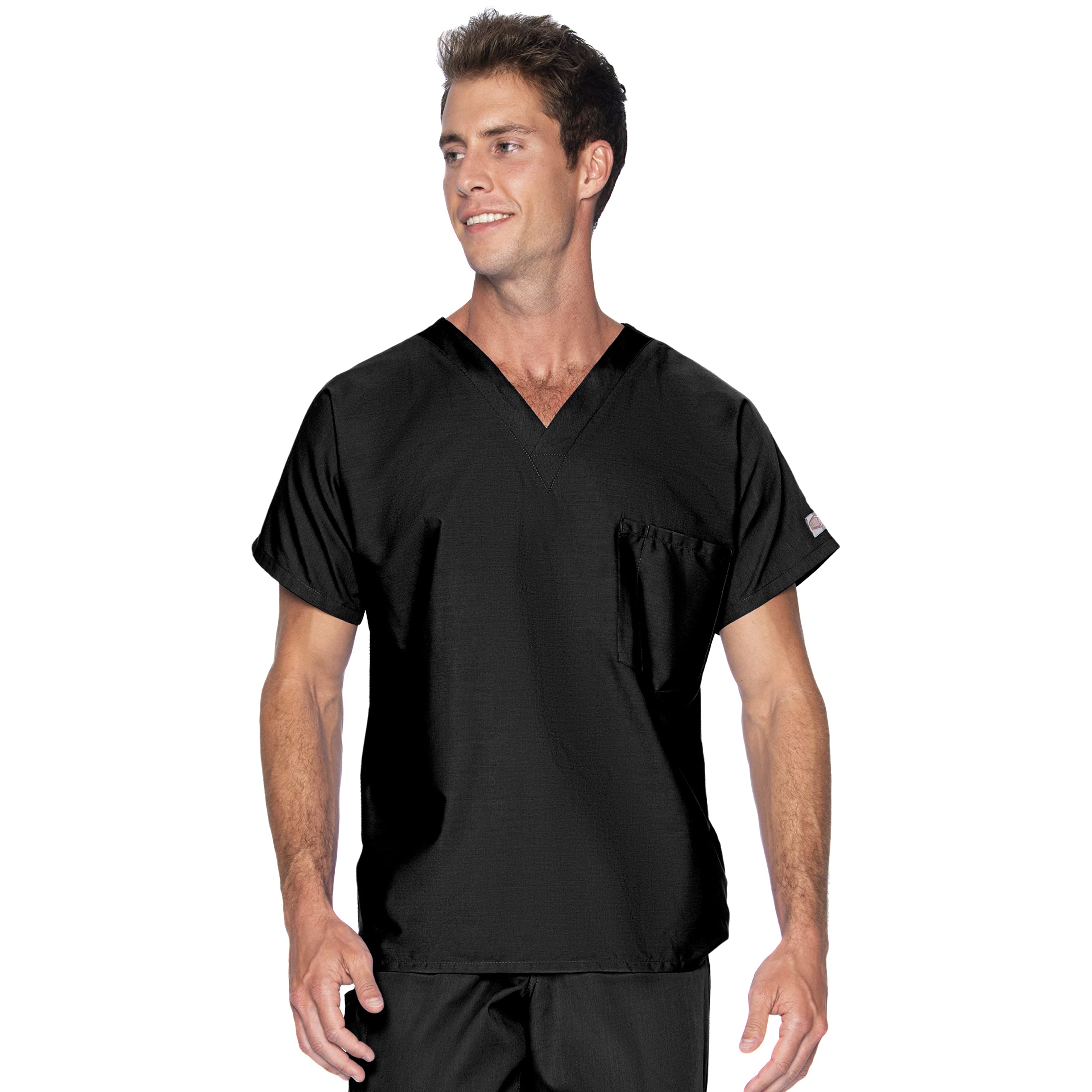 Landau Scrub Zone Unisex Relaxed Fit 1-Pocket V-Neck Medical Uniform Top 71221 - Comfortable Healthcare Workwear for Nurses, Doctors & Medical Professionals