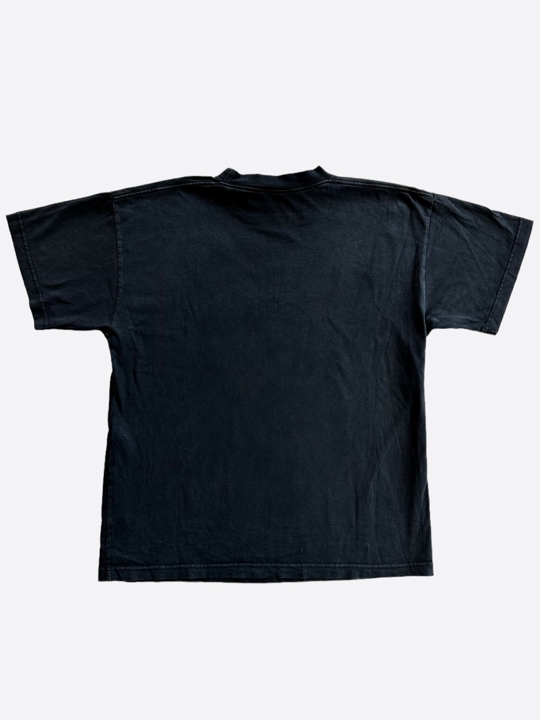 Balenciaga Washed Black & White BB Embroidered Logo T-Shirt | Men's & Women's Fashion | Casual Streetwear & Luxury Style