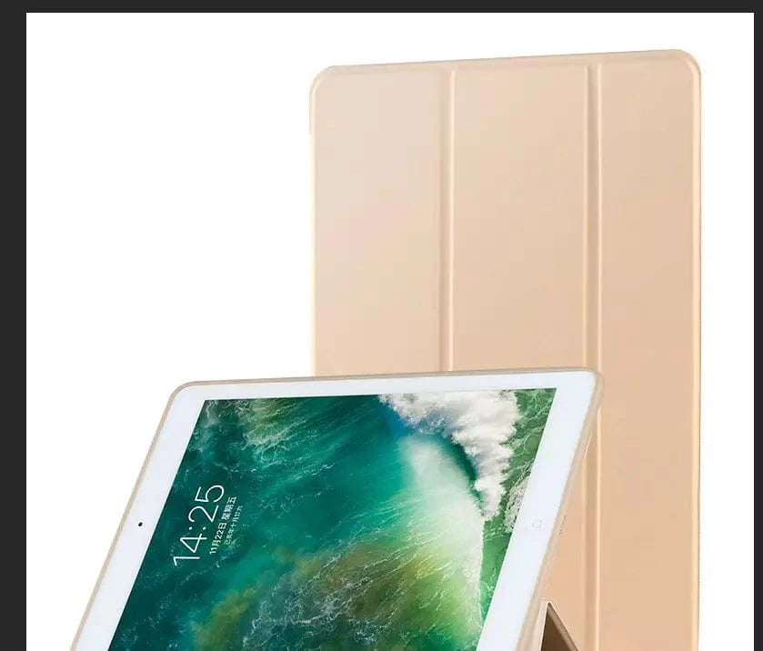 Shockproof TPU Case for iPad 5th Generation 9.7 Inch - Gold | Protective Smart Cover with Anti-Slip Grip | Perfect for Work, Travel & Home Use