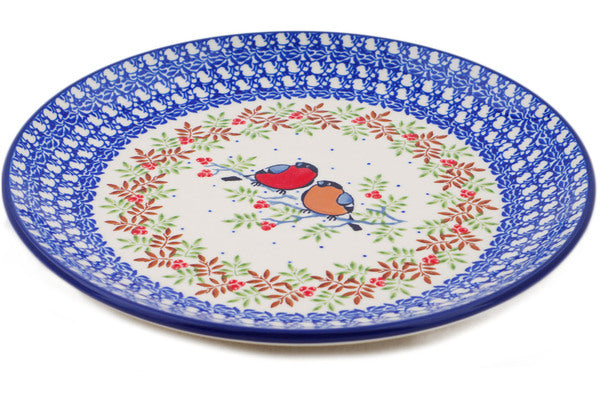 10-Piece Dinner Plate Set - Berries and Birds Floral Design - Elegant Porcelain Plates for Dining, Entertaining, and Home Decor