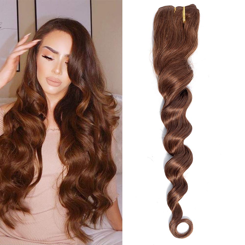 Premium 8A Grade Brazilian Virgin Human Hair Bundles - 100% Unprocessed Deep Loose Wave Hair Extensions (24