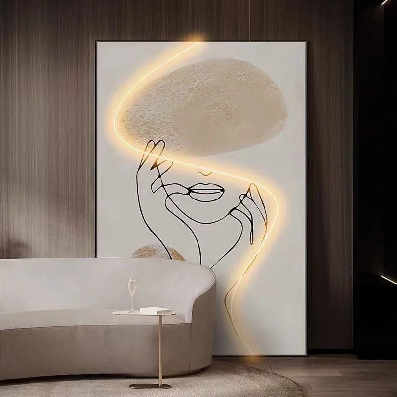 Matisse Abstract Art LED Wall Light - Modern Dimmable Lighting for Living Room, Bedroom & Office Decor