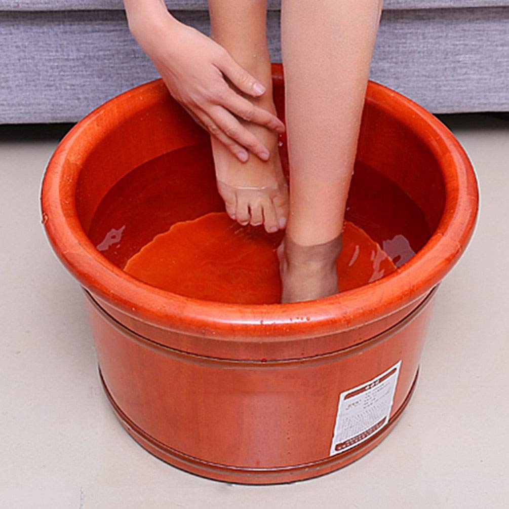 Wooden Foot Bath Massager & Sauna Bucket - Natural Wood Foot Spa Tub for Relaxation, Detox & Pain Relief | Perfect for Home Spa, Aromatherapy & Stress Relief