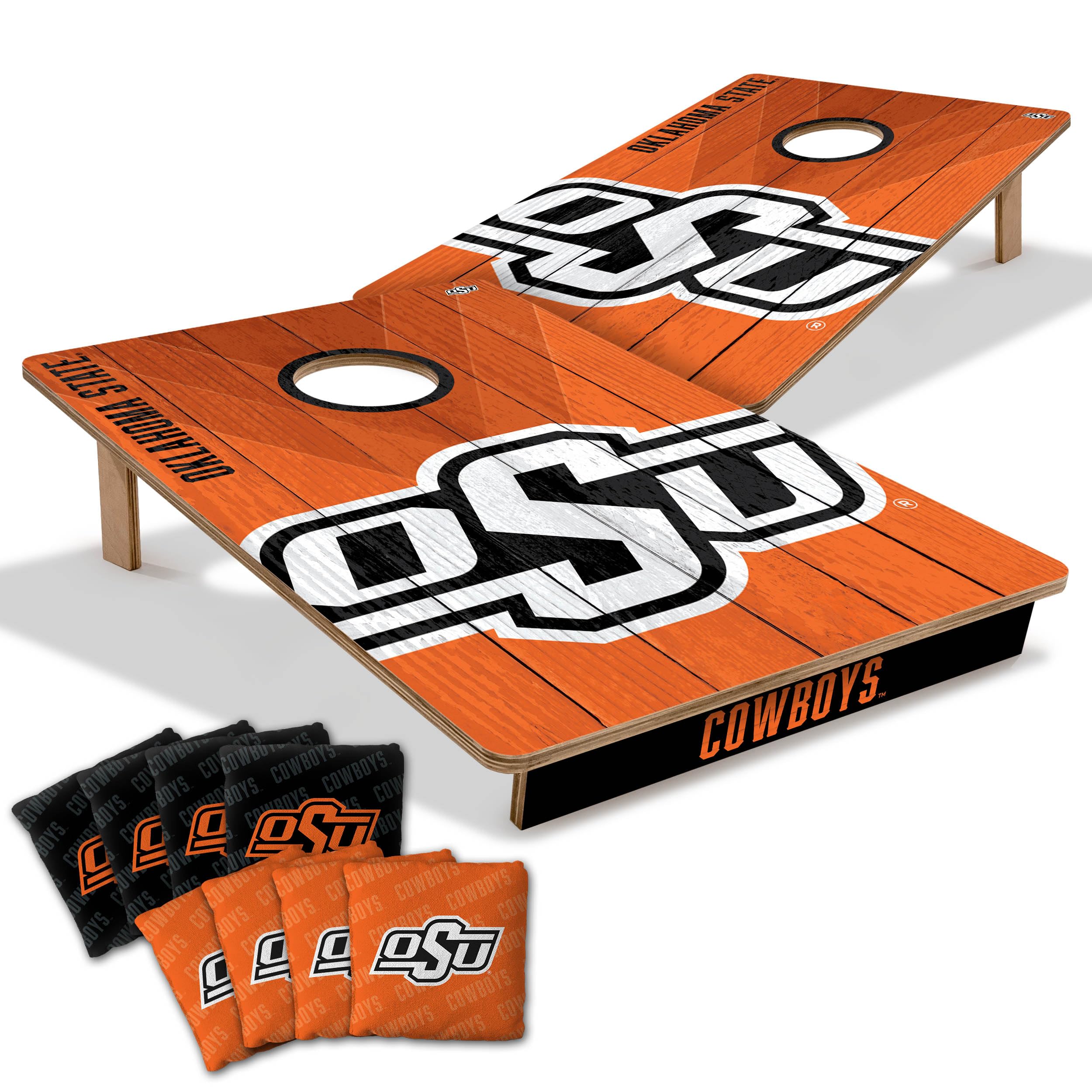 YouTheFan NCAA Oklahoma State Cowboys 2’ x 3’ Cornhole Game Set - Official College Team Logo - Perfect for Tailgating, Backyard Parties & Outdoor Games
