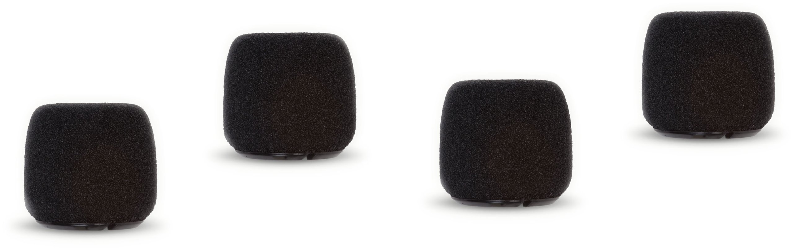 Shure ACVO4WS-B Black Foam Windscreen for Overhead Condenser Microphones - 4 Pack - Reduce Wind Noise for Podcasting, Recording & Live Streaming