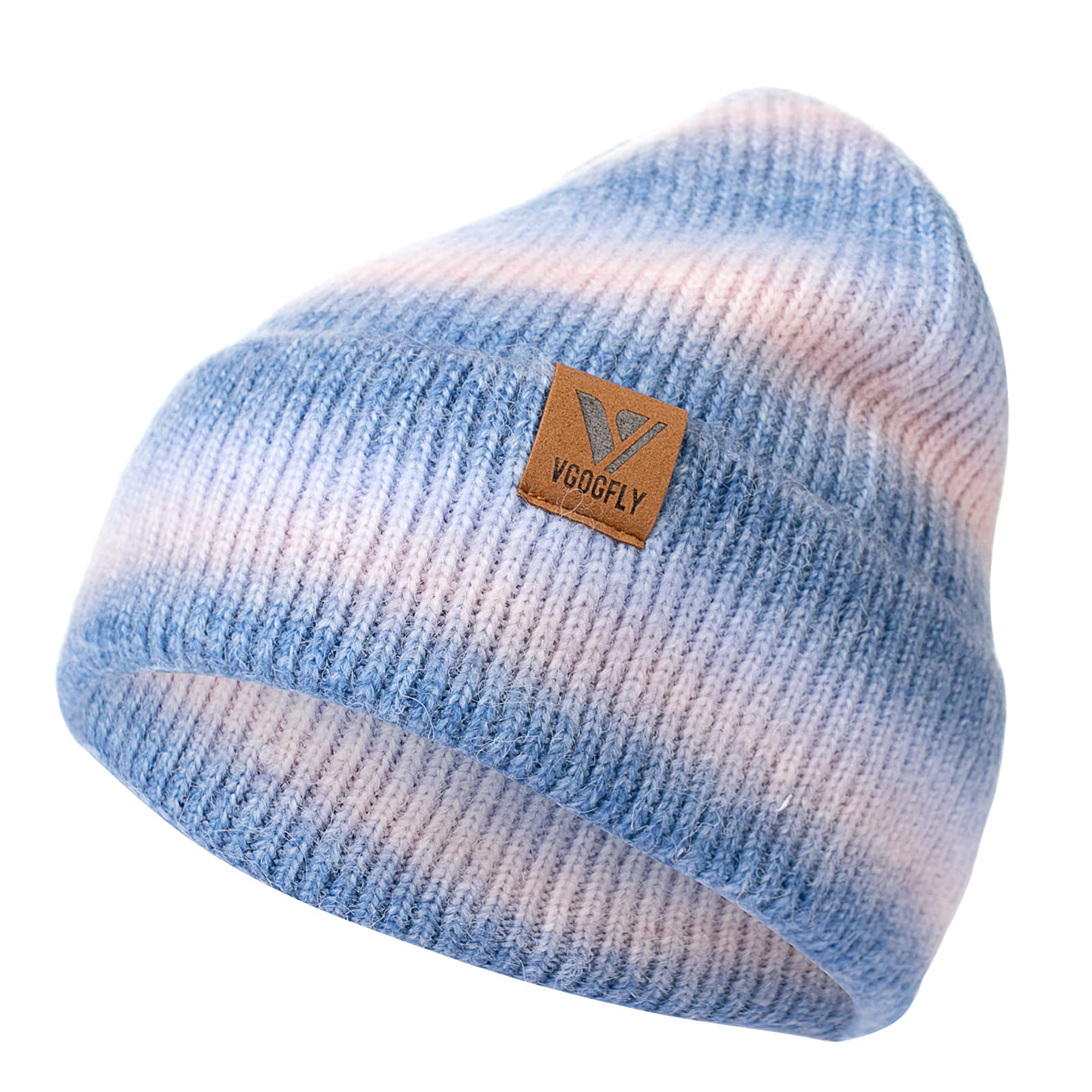 Vgogfly Men's & Women's Slouchy Knit Beanie Hat - Warm Winter Skull Cap with Striped & Plain Options - Perfect for Skiing, Snowboarding & Cold Weather Activities