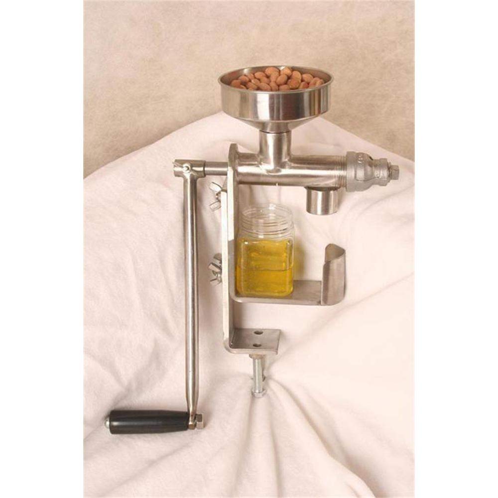 Stainless Steel Manual Oil Press Machine - T-king DIY Oil Expeller for Home Use | Perfect for Making Peanut, Almond, Coconut & Olive Oil | Great for Kitchen, Farm & Homemade Oil Production