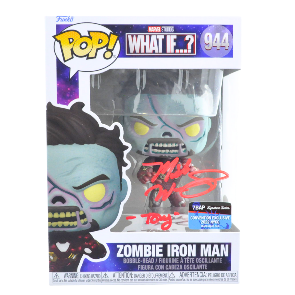 Signature Series Mick Wingert Signed Funko Pop - Zombie Iron Man (What If...?) Collectible Figure #944 - Perfect for Marvel Fans, Comic Book Collectors and Display Shelves