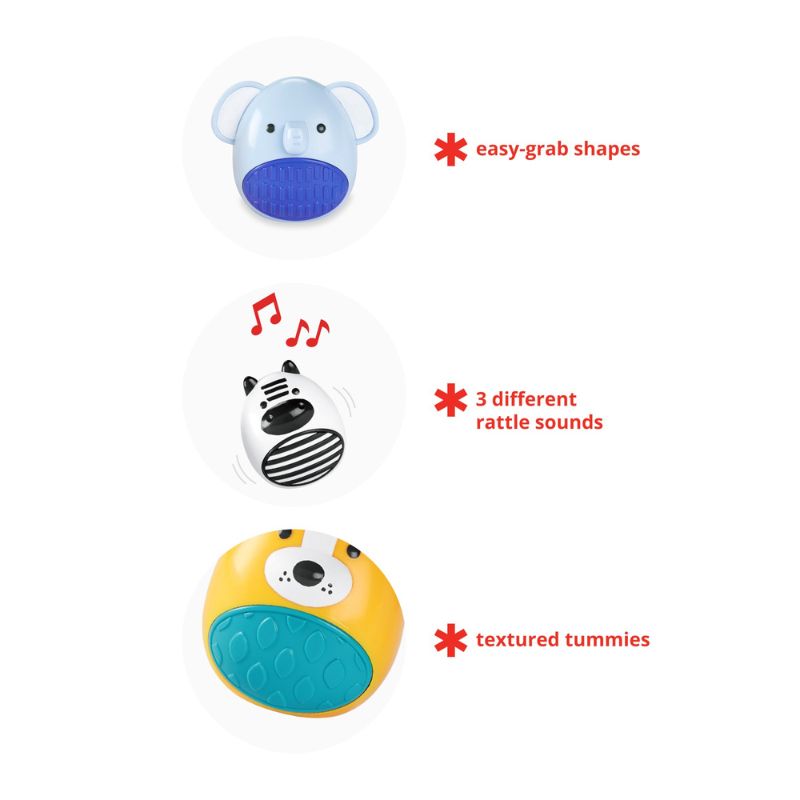 Skip Hop Egg Shaker Trio - Musical Baby Toys for Early Learning & Sensory Play - Perfect for Daycare, Preschool & Home Playtime