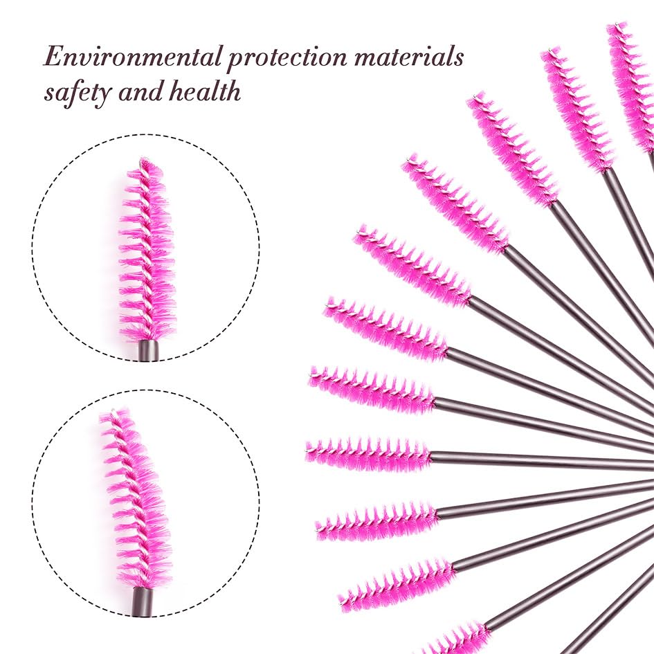 5-Piece Spoolie Eyebrow Brush Set - Perfect for Mascara Application & Eyebrow Grooming | Ideal for Makeup Artists, Beauty Enthusiasts & DIY Lash Extensions