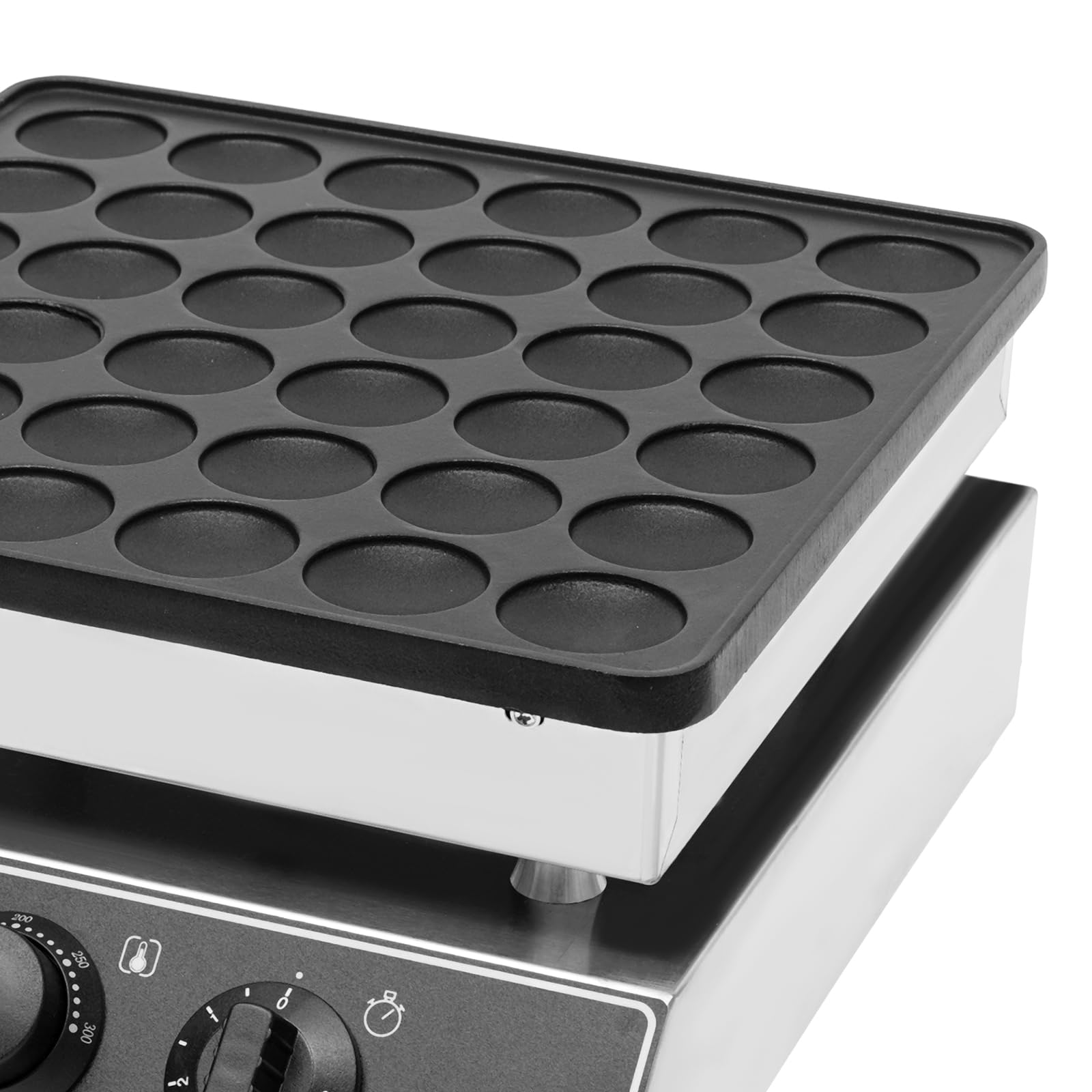 110V 36-Hole Mini Dutch Pancake Maker - 1000W Commercial Electric Nonstick Waffle Machine with Adjustable Temperature (122-572°F) - Makes 36 Pancakes in 1-5 Minutes - Perfect for Breakfast, Brunch, Parties & Food Trucks