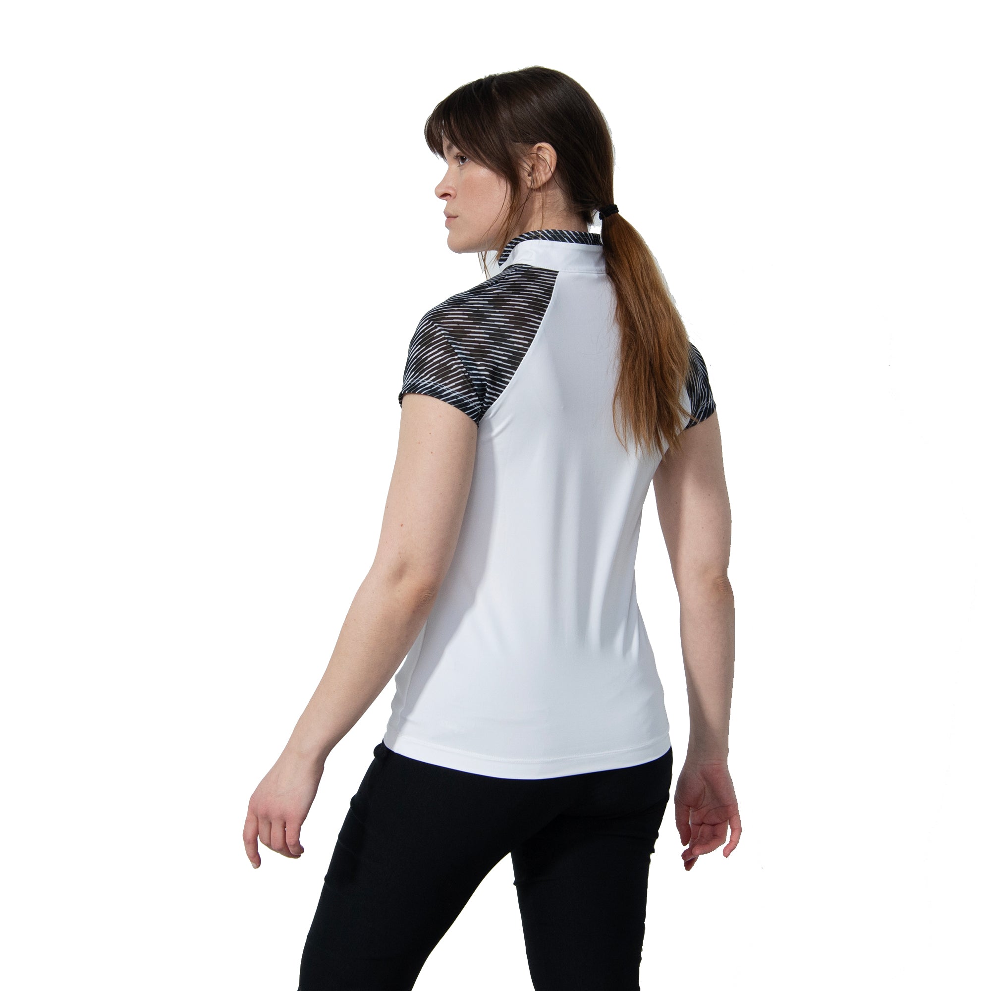 Women's Daily Sports Bonito Cap Sleeve Golf Polo Shirt - Breathable Moisture-Wicking Performance Top for Golf, Tennis & Outdoor Activities