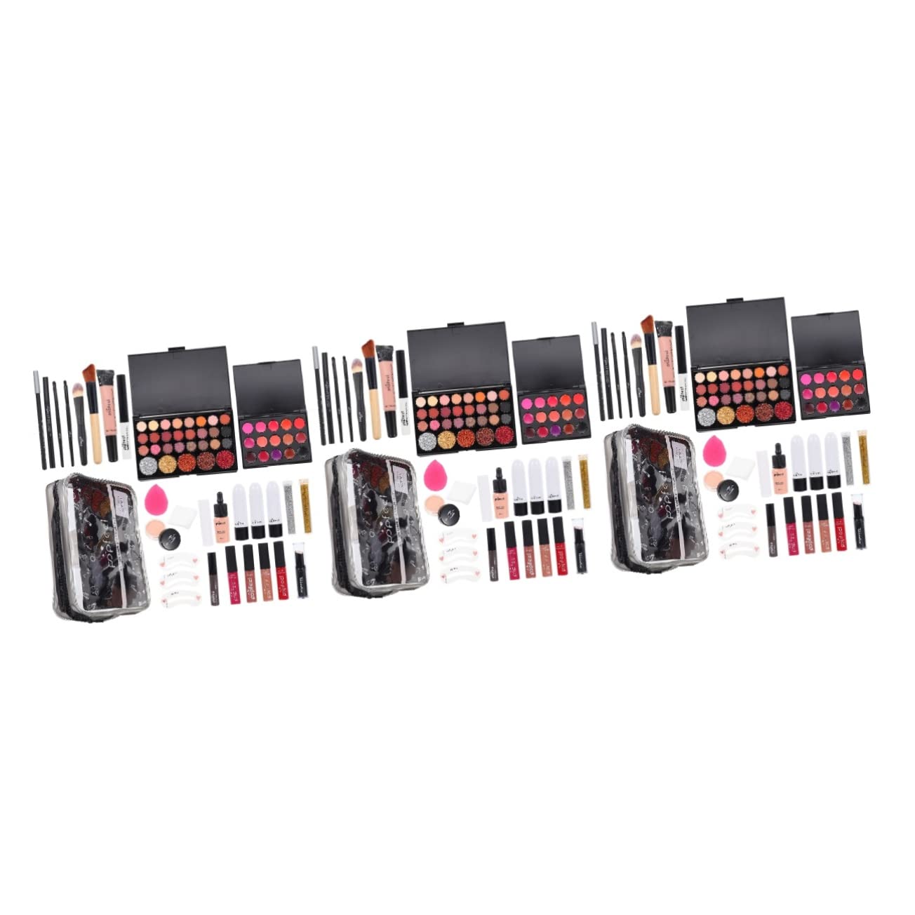 Minkissy 3-Piece Women's Makeup Set - Complete Cosmetic Kit with Makeup Brushes, Lip Gloss, Mascara & Eyeshadow | Perfect Gift for Women | Ideal for Daily Use, Special Occasions & Travel Beauty Essentials