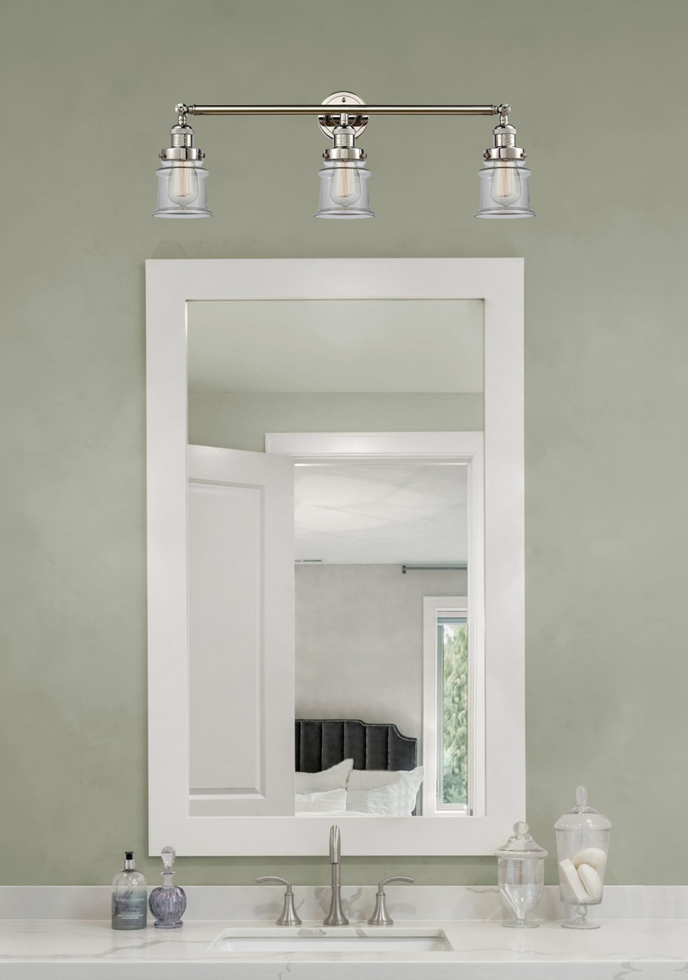 Franklin Restoration Collection 205-OB-G181S 3-Light Bathroom Vanity Light Fixture - Elegant Lighting for Modern Bathrooms, Powder Rooms & Home Decor