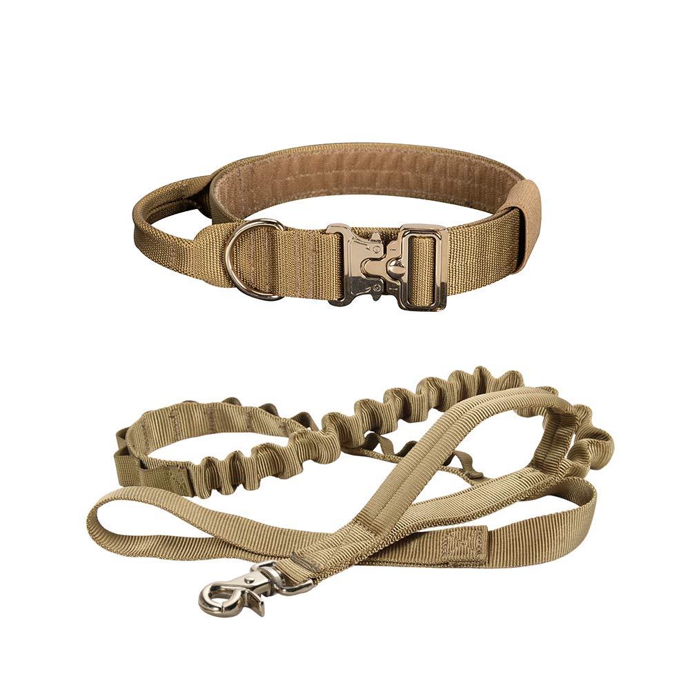 Tactical Dog Leash with Quick Release - Adjustable Nylon Dog Collar with Metal Buckle & Control Handle | Perfect for Training, Hiking & Outdoor Adventures