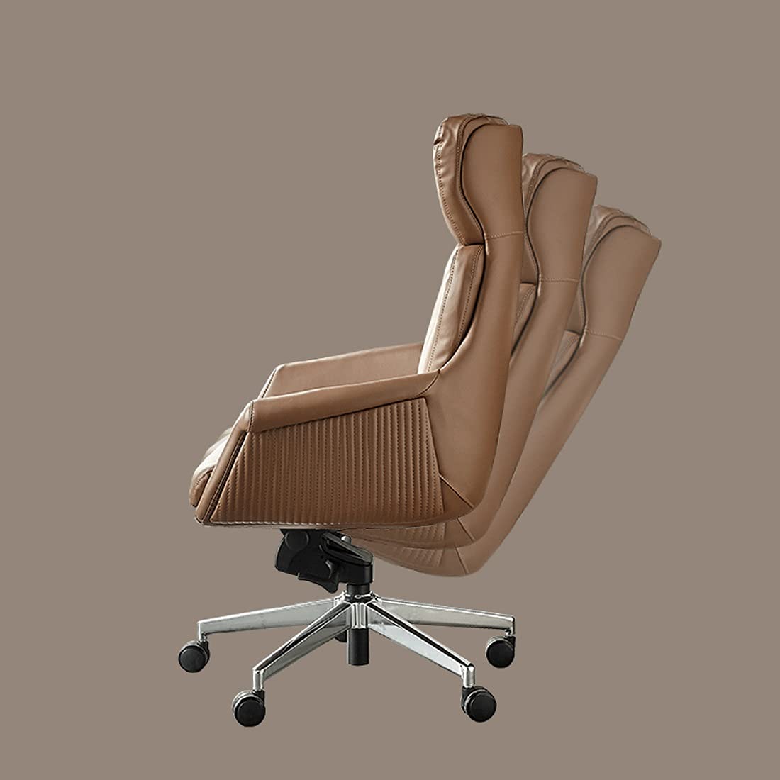 Ergonomic Office Chair - High Back Executive Swivel Chair with Lumbar Support, PU Leather, Adjustable Height & Tilt - Perfect for Home Office, Gaming & Conference Rooms (Black & Blue)