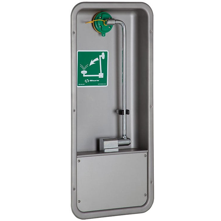 Haws 7655WCC Barrier-Free Recessed Pull-Down Emergency Eyewash Station - ANSI-Compliant for Laboratories & Industrial Safety Use