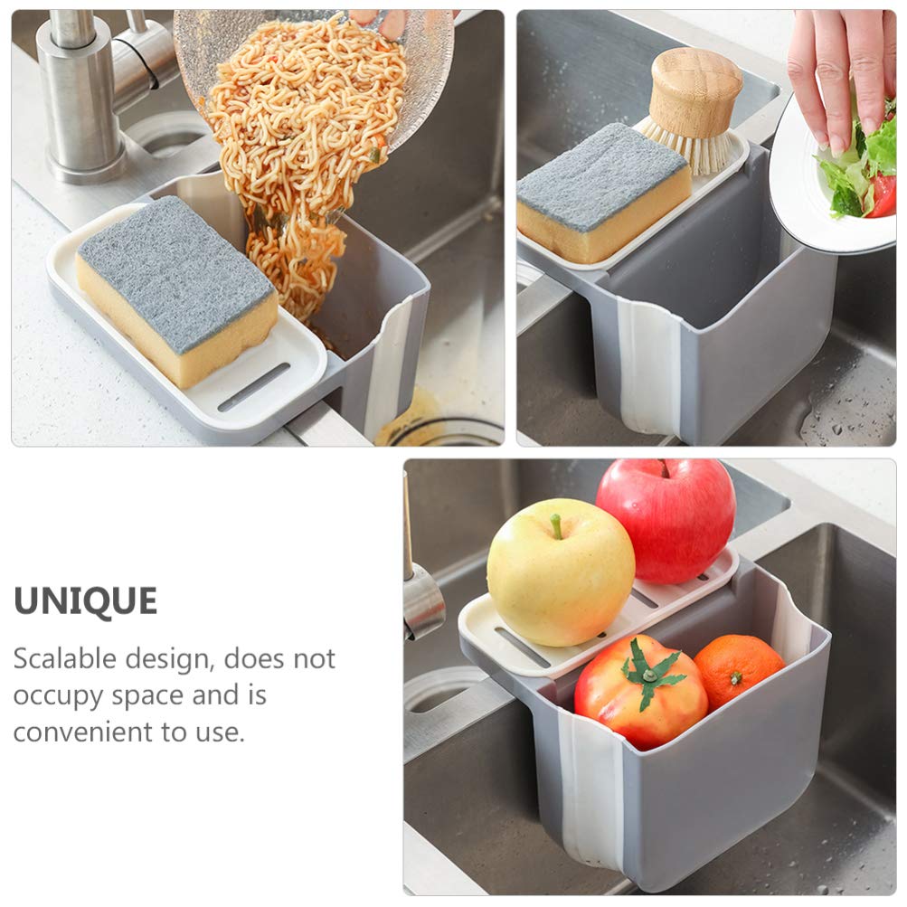 Cabilock 1-Piece Stainless Steel Drain Basket - Multi-Purpose Kitchen Sink Strainer for Fruits, Vegetables & Sponges | Durable Suction Cup Drain Shelf & Sink Basket Organizer for Easy Washing & Drainage