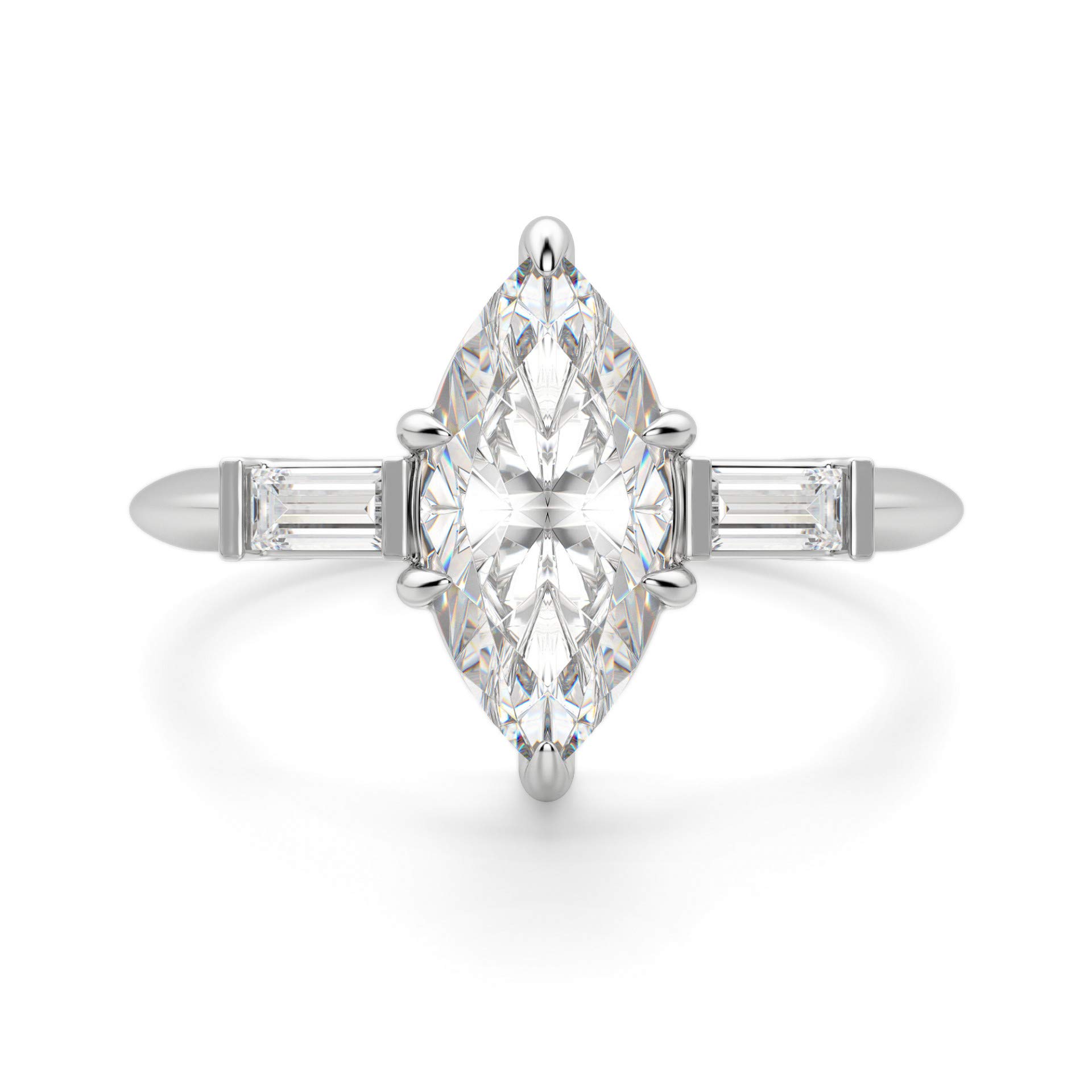 1.52CT Marquise Cut Colorless Moissanite Engagement Ring Set - Vintage Wedding Bridal Ring, Diamond Alternative Solitaire Halo Ring in Gold/Silver - Perfect for Proposals, Anniversaries & Special Occasions - Siyaa Gems