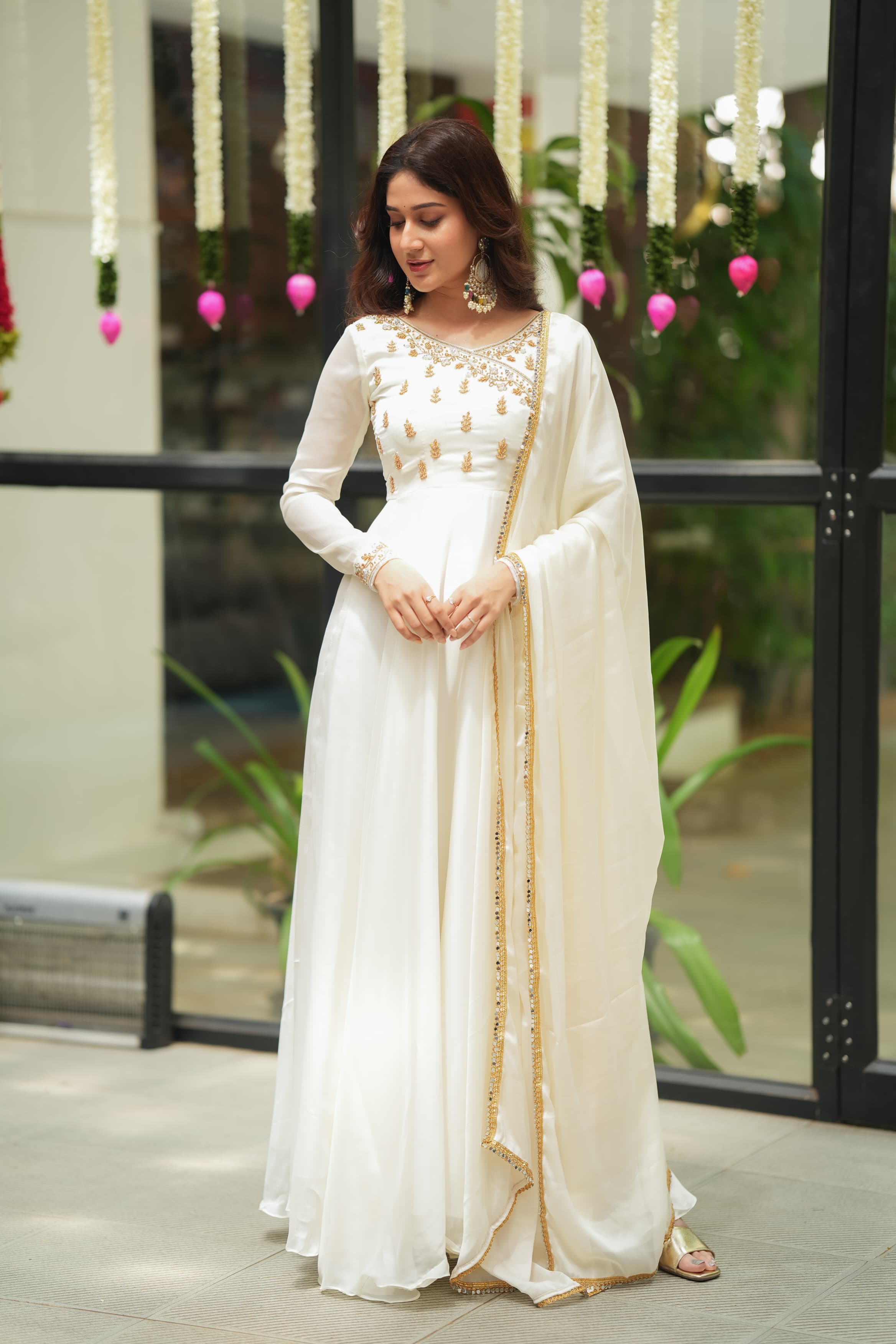 Premium Designer Nila Anarkali Dress for Women | Elegant Ethnic Party Wear | Perfect for Weddings, Festivals & Special Occasions